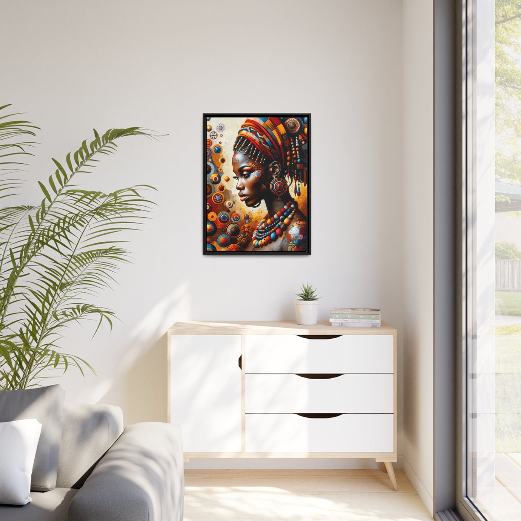 Printify Canvas Tableau "Au cœur de la beauté africaine: Tableau vibrant de femmes inspirantes"