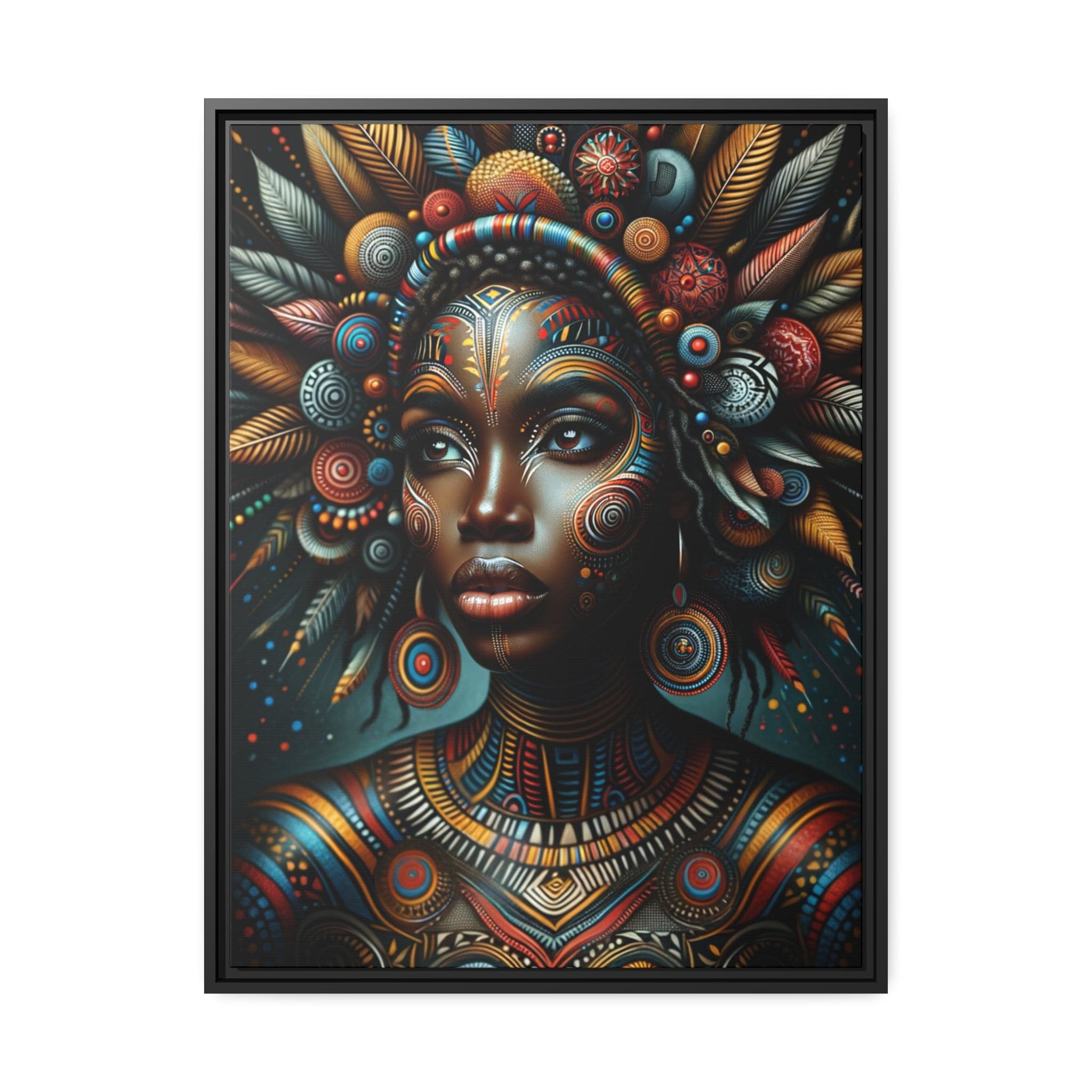 Printify Canvas 61.00 Cm" x 81.30 Cm" (Vertical) Tableau "La renaissance de l'Afrique :  Portraits inspirants de femmes africaines"