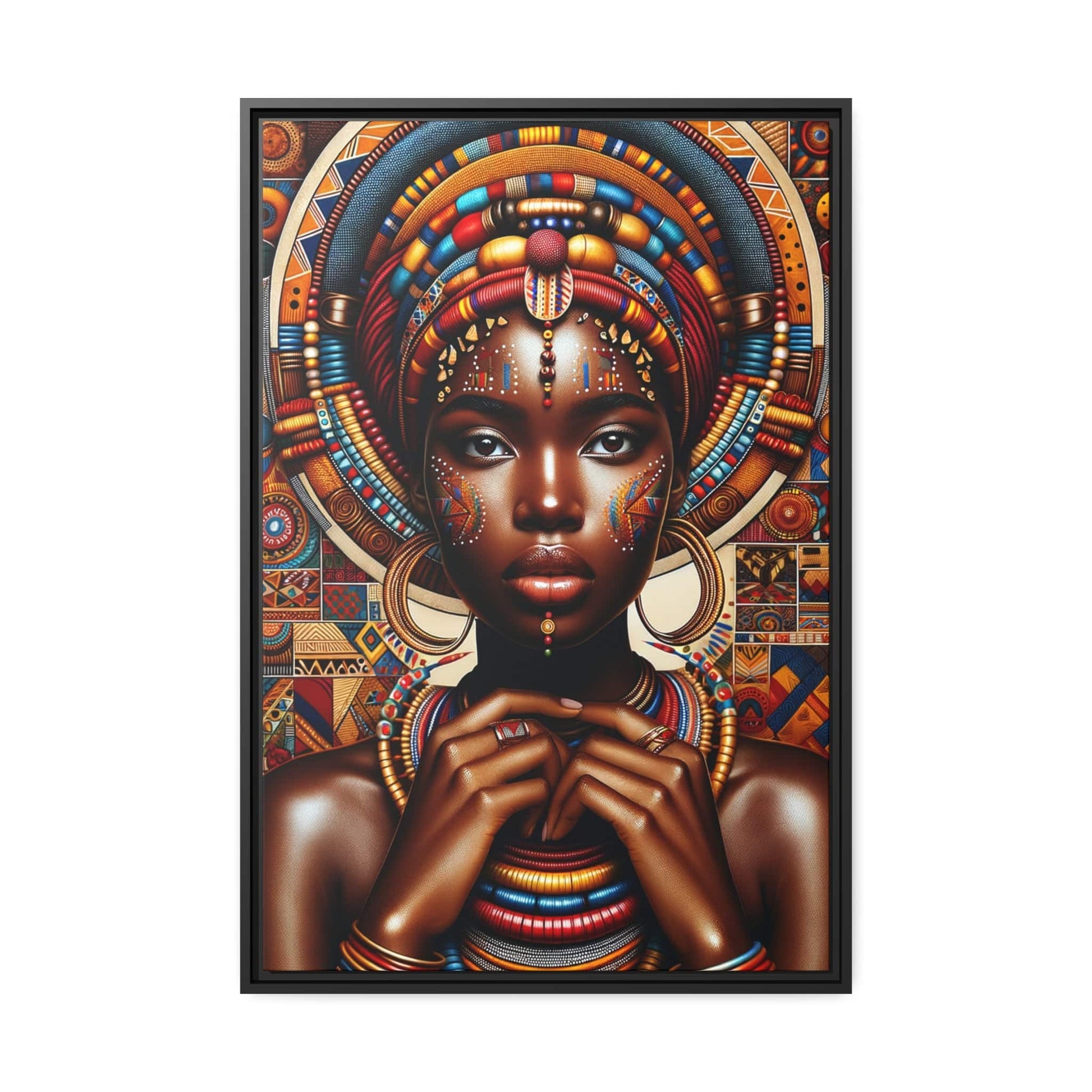 Tableau "L'éclat et la grâce de la femme africaine : hommage à la beauté et à la résilience" Canvanation