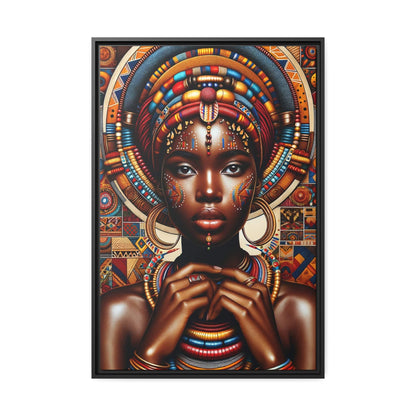 Tableau "L'éclat et la grâce de la femme africaine : hommage à la beauté et à la résilience" Canvanation