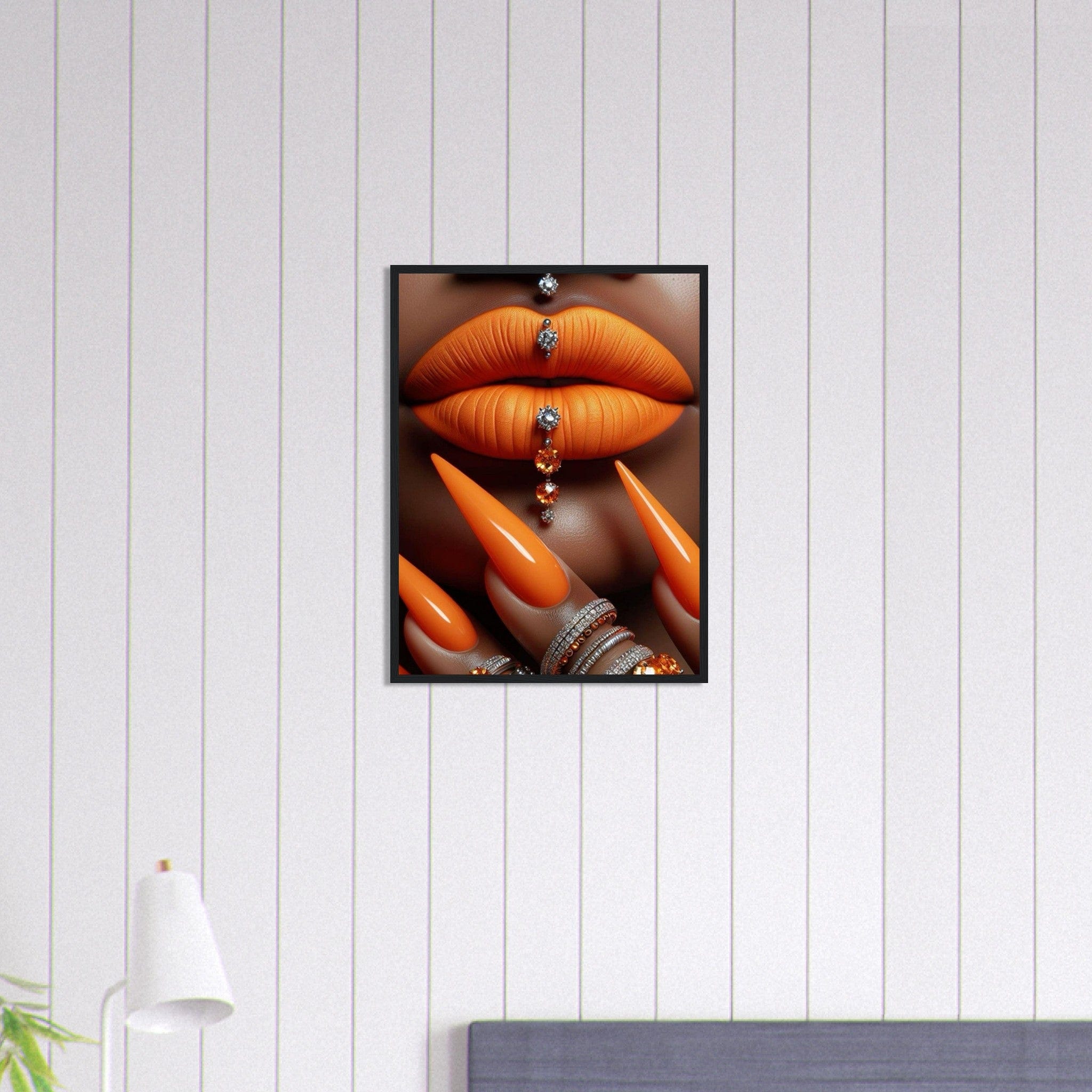 Canvanation Print Material 45x60 cm / 18x24″ Tableau Levres Orange