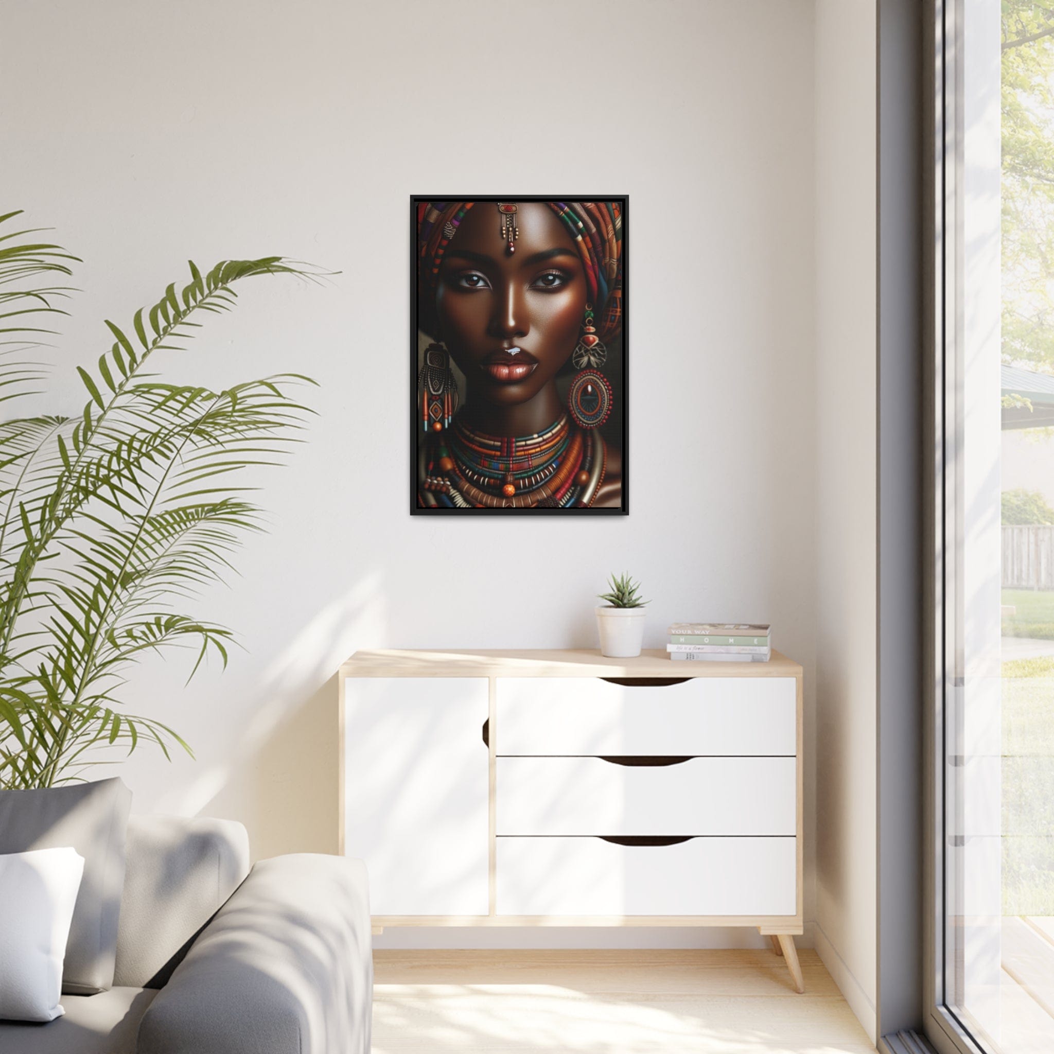 Printify Canvas Tableau "Élégance et puissance : la femme africaine dans toute sa splendeur"