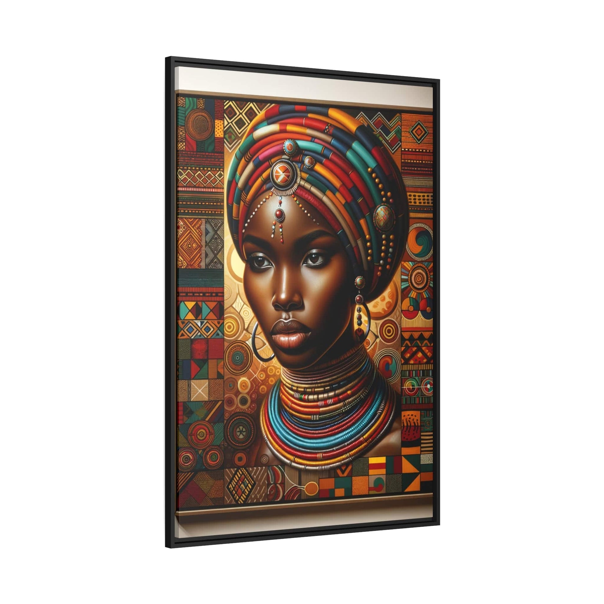 Tableau "Élégance africaine : Un tableau vibrant rendant hommage à la beauté et à la force des femmes africaines" Canvanation