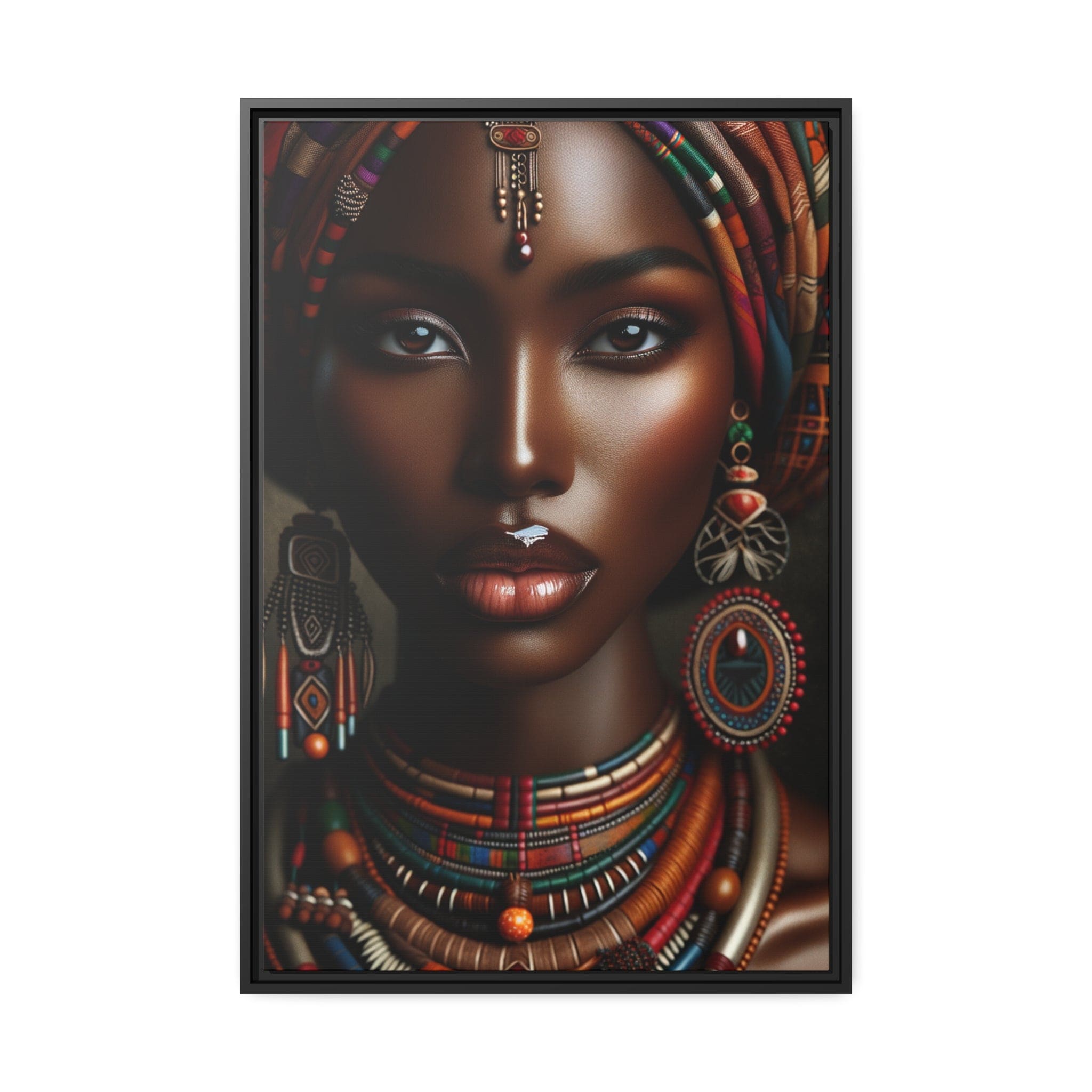 Printify Canvas 61.00 Cm″ x 91.40 Cm″ (Vertical) Tableau "Élégance et puissance : la femme africaine dans toute sa splendeur"