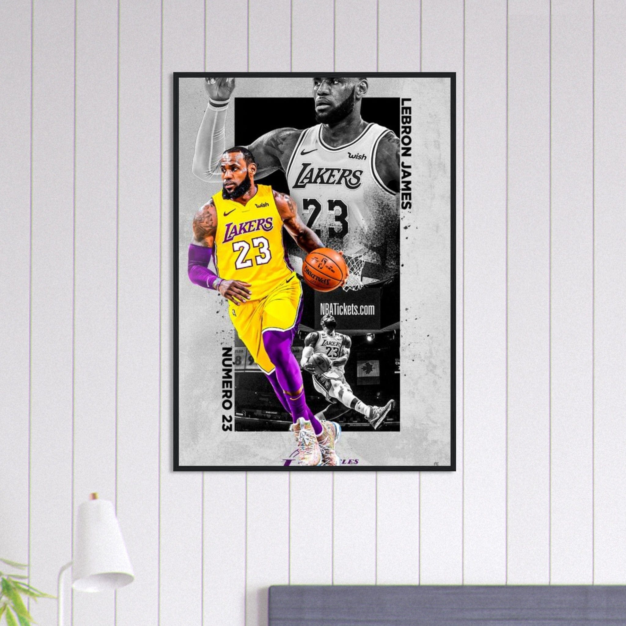 Canvanation Print Material 70x100 cm / 28x40″ Tableau Basket Laker Lebron James