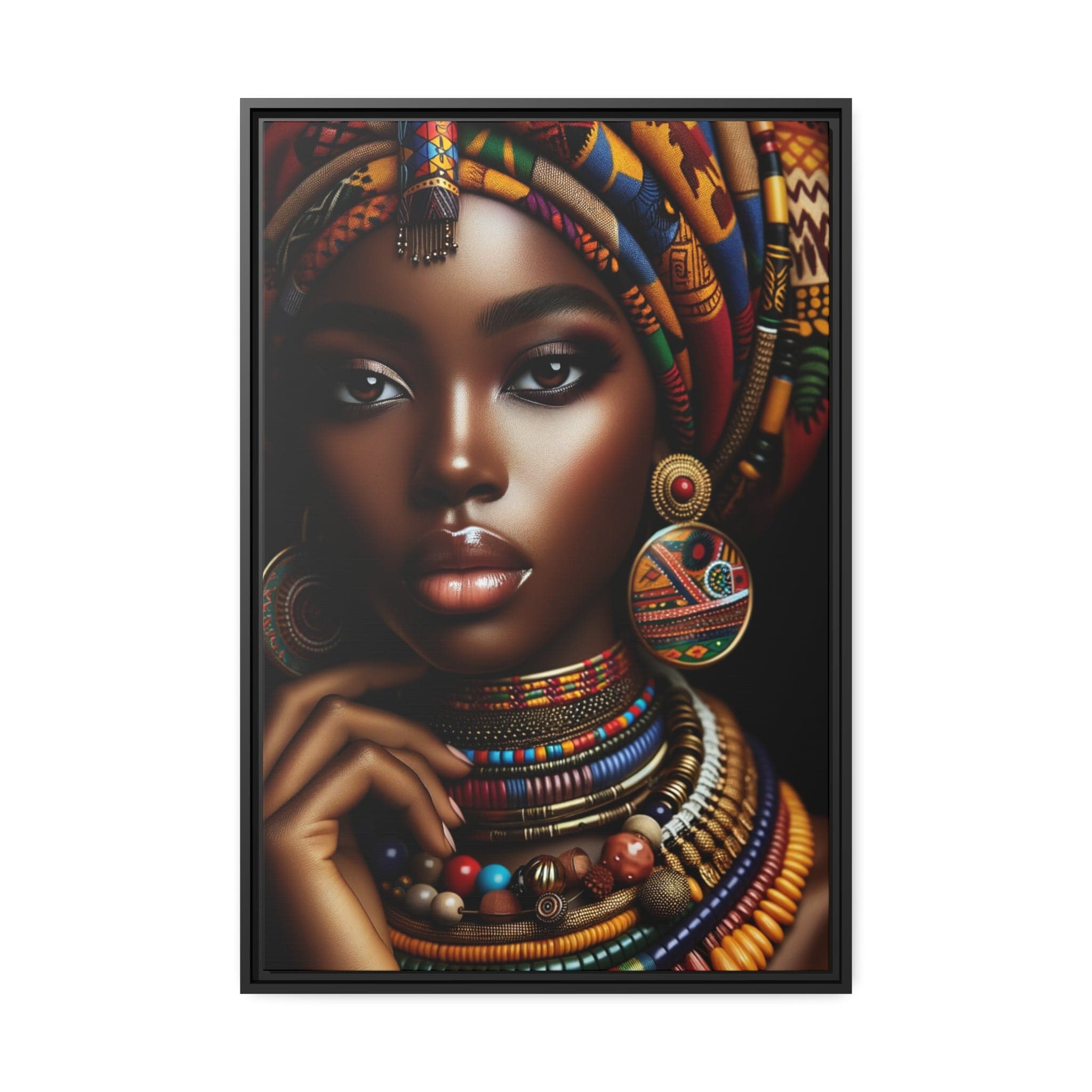 Printify Canvas 61.00 Cm″ x 91.40 Cm″ (Vertical) Tableau "La beauté et la puissance de la femme africaine capturées dans un tableau"