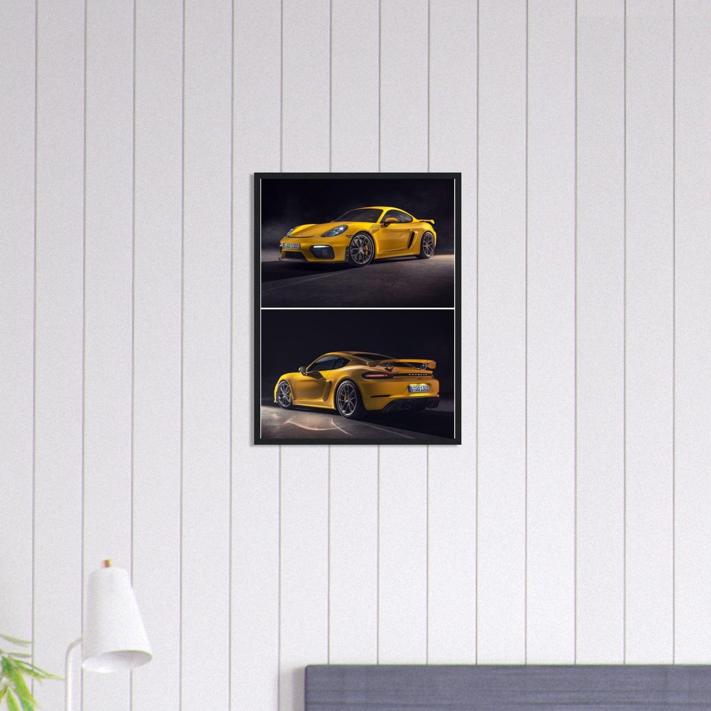 Tableau Porsche Jaune - Canvanation