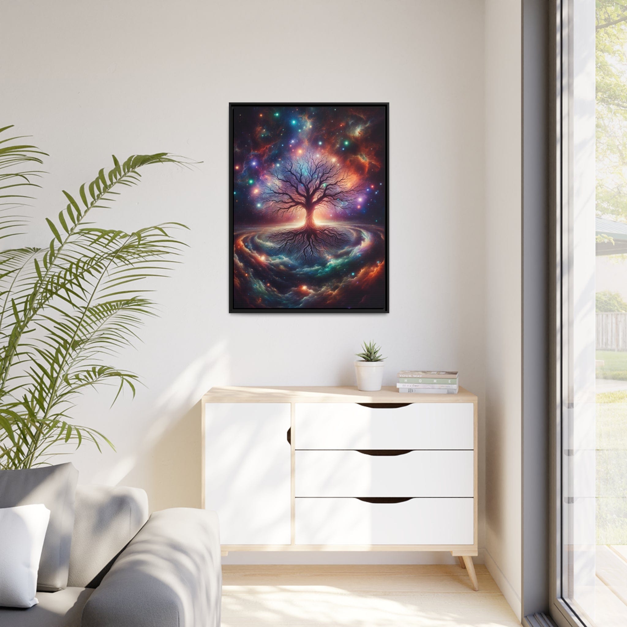 Printify Canvas Tableau Arbre De Vie La Danse Des Couleurs