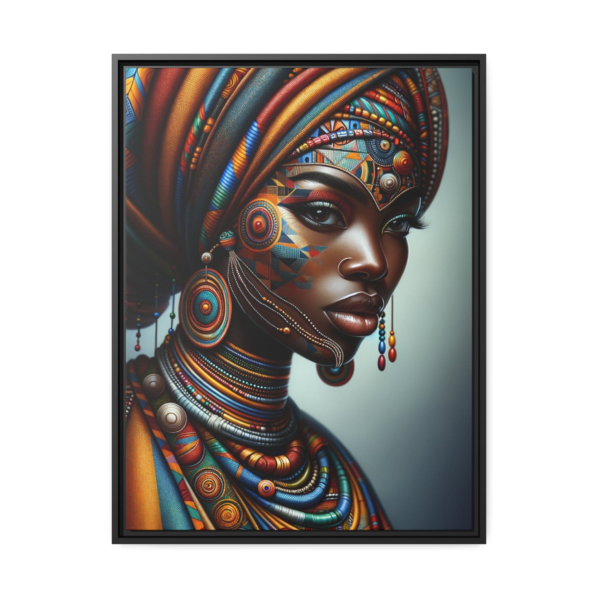 Printify Canvas 61.00 Cm" x 81.30 Cm" (Vertical) Tableau "La grâce et l'audace : Portraits de femmes africaines dans toute leur splendeur"