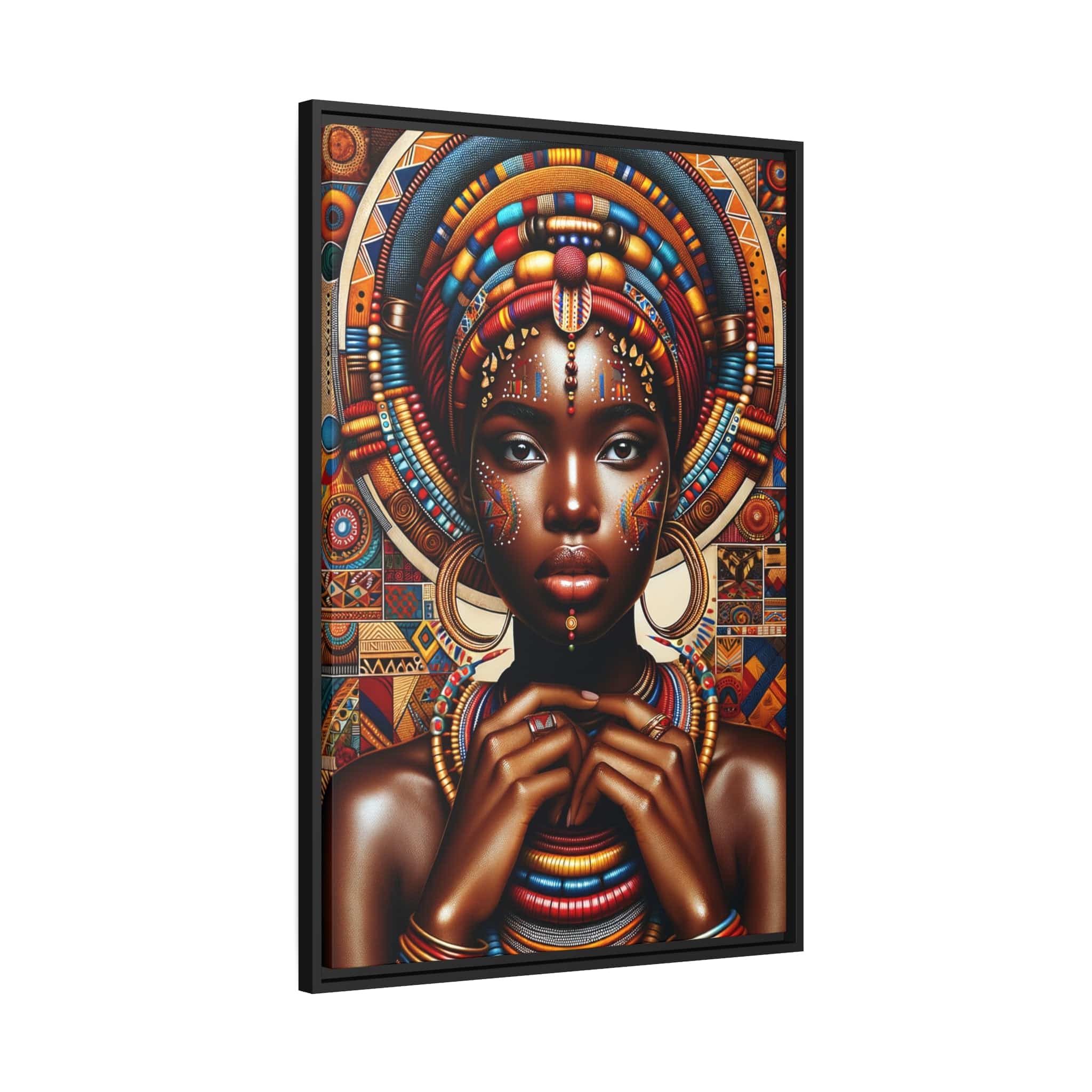 Printify Canvas Tableau "L'éclat et la grâce de la femme africaine : hommage à la beauté et à la résilience"