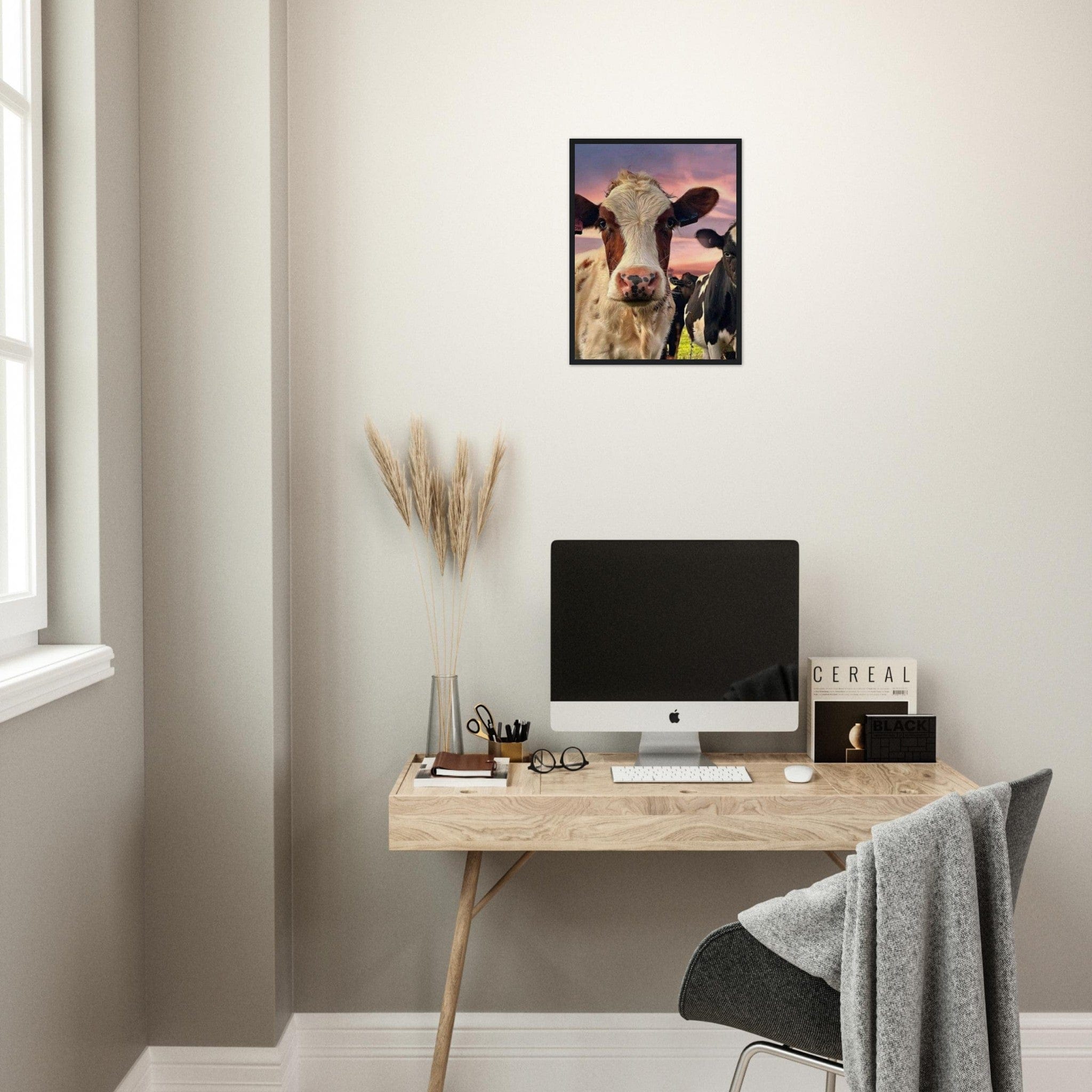 Canvanation Print Material Tableau Vache Dans La Prairie