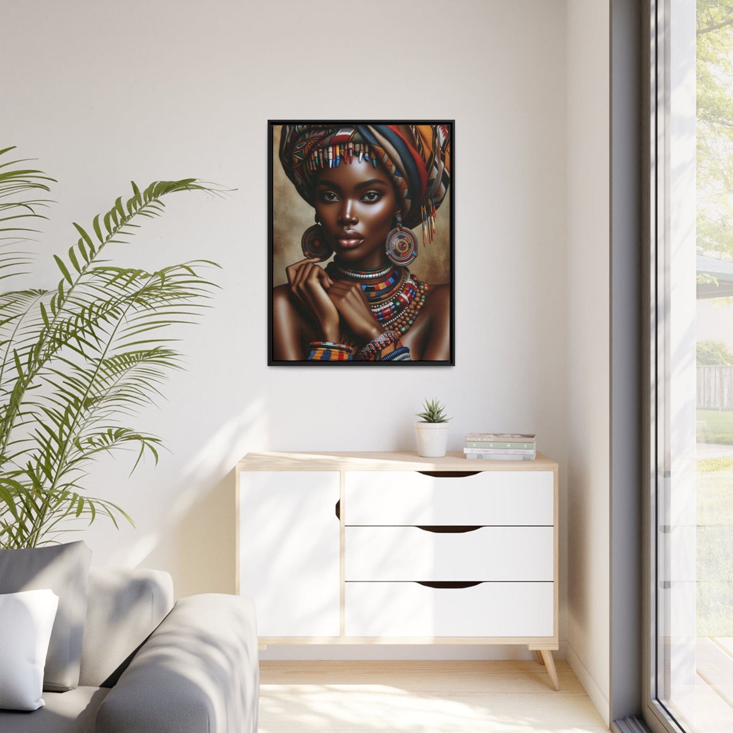 Tableau "La beauté africaine au féminin : un tableau vibrant de couleurs et d'émotions" Canvanation