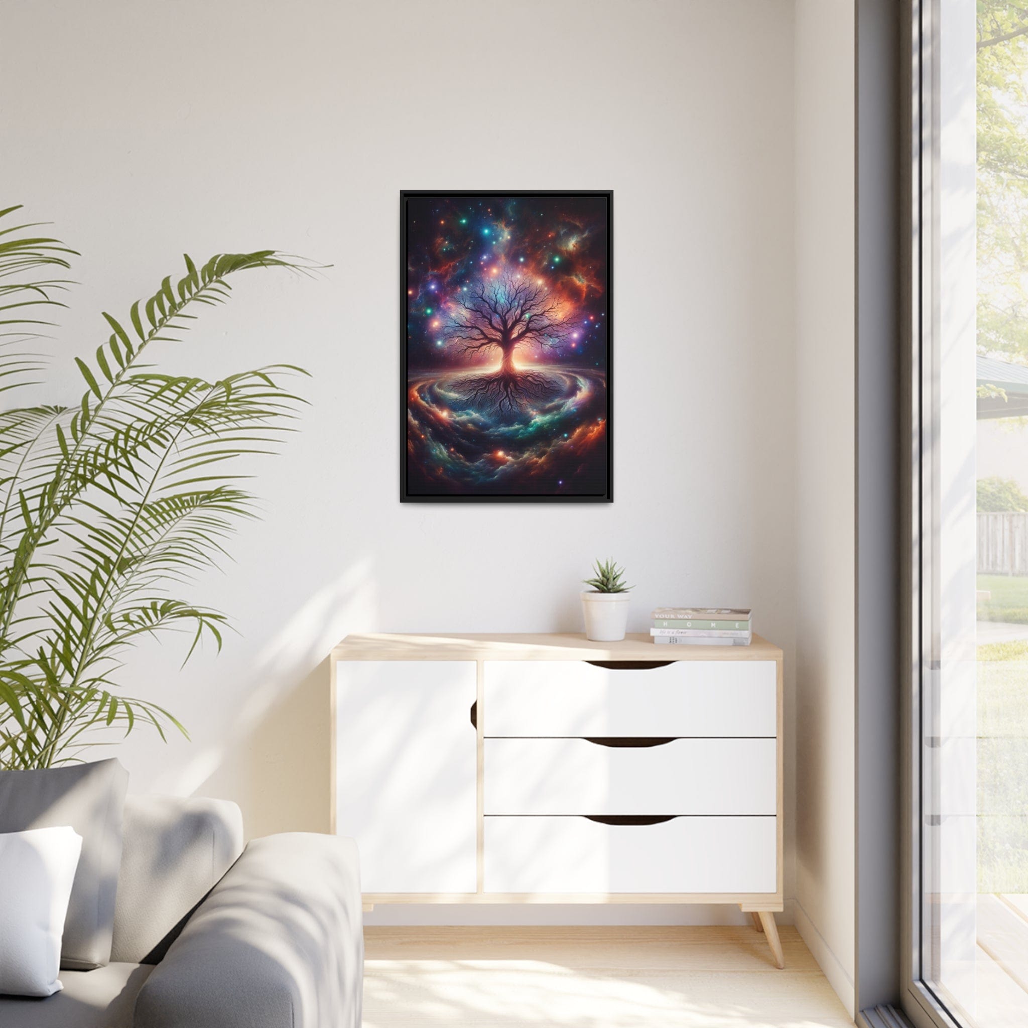 Printify Canvas Tableau Arbre De Vie La Danse Des Couleurs