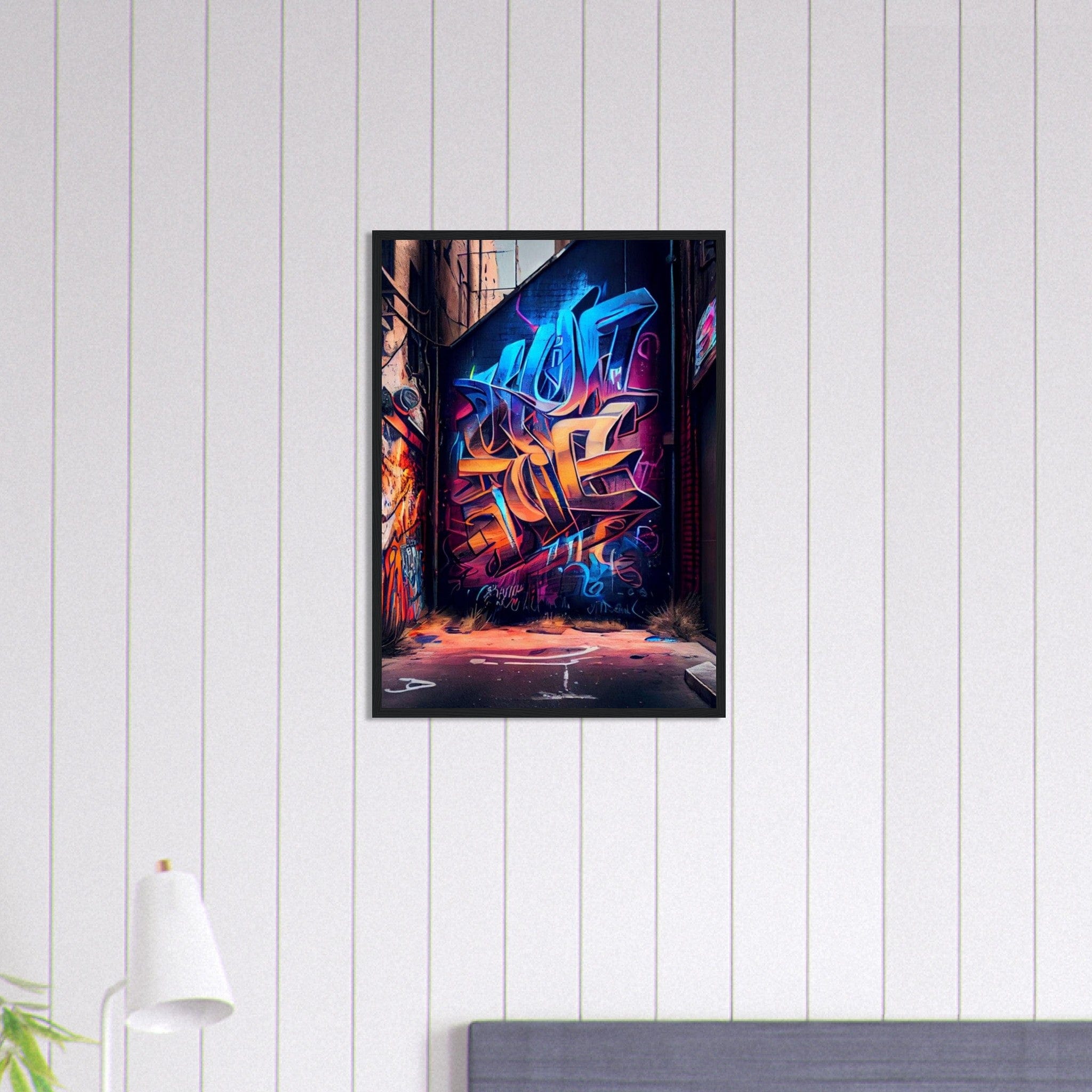 Canvanation Print Material 50x70 cm / 20x28″ Tableau Street Art Graffiti Bleu Et Orange