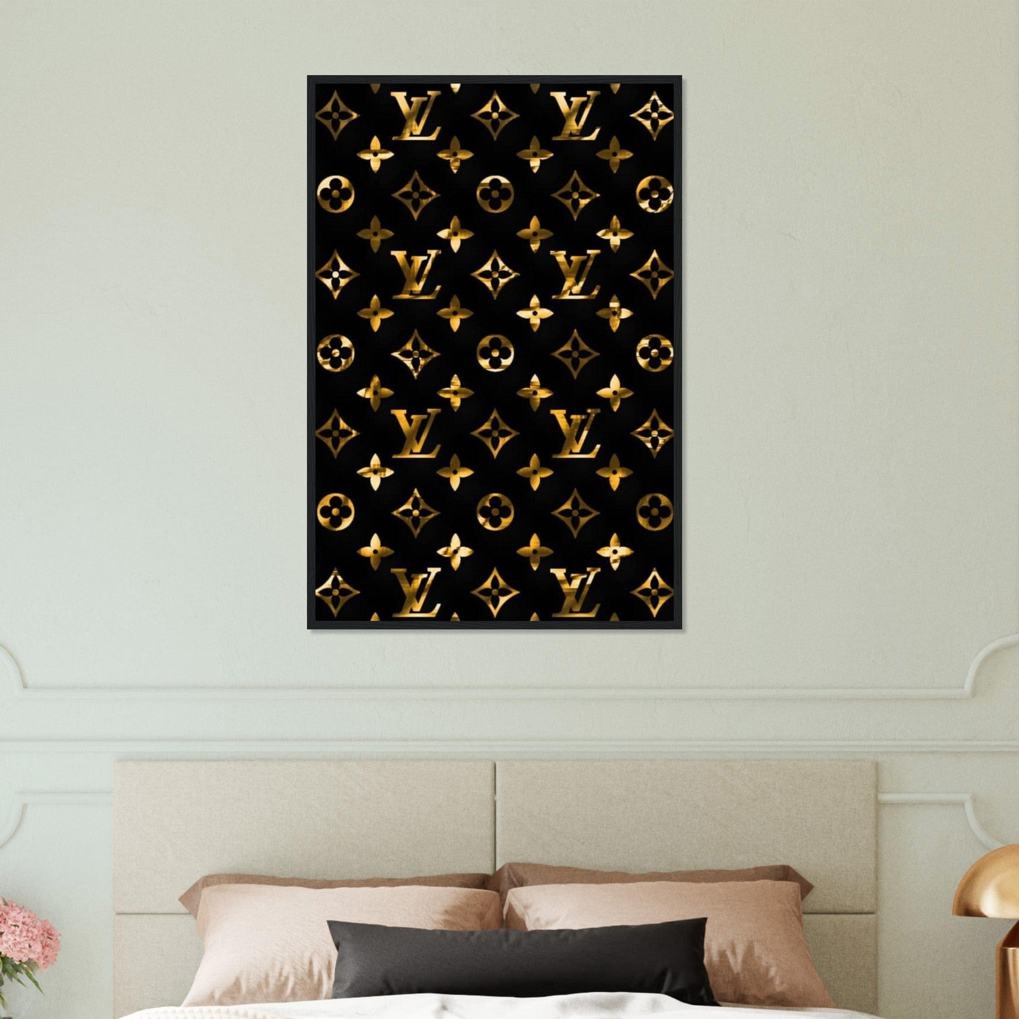 Canvanation Print Material 60x90 cm / 24x36″ Tableau Louis Vuitton Noir et Or