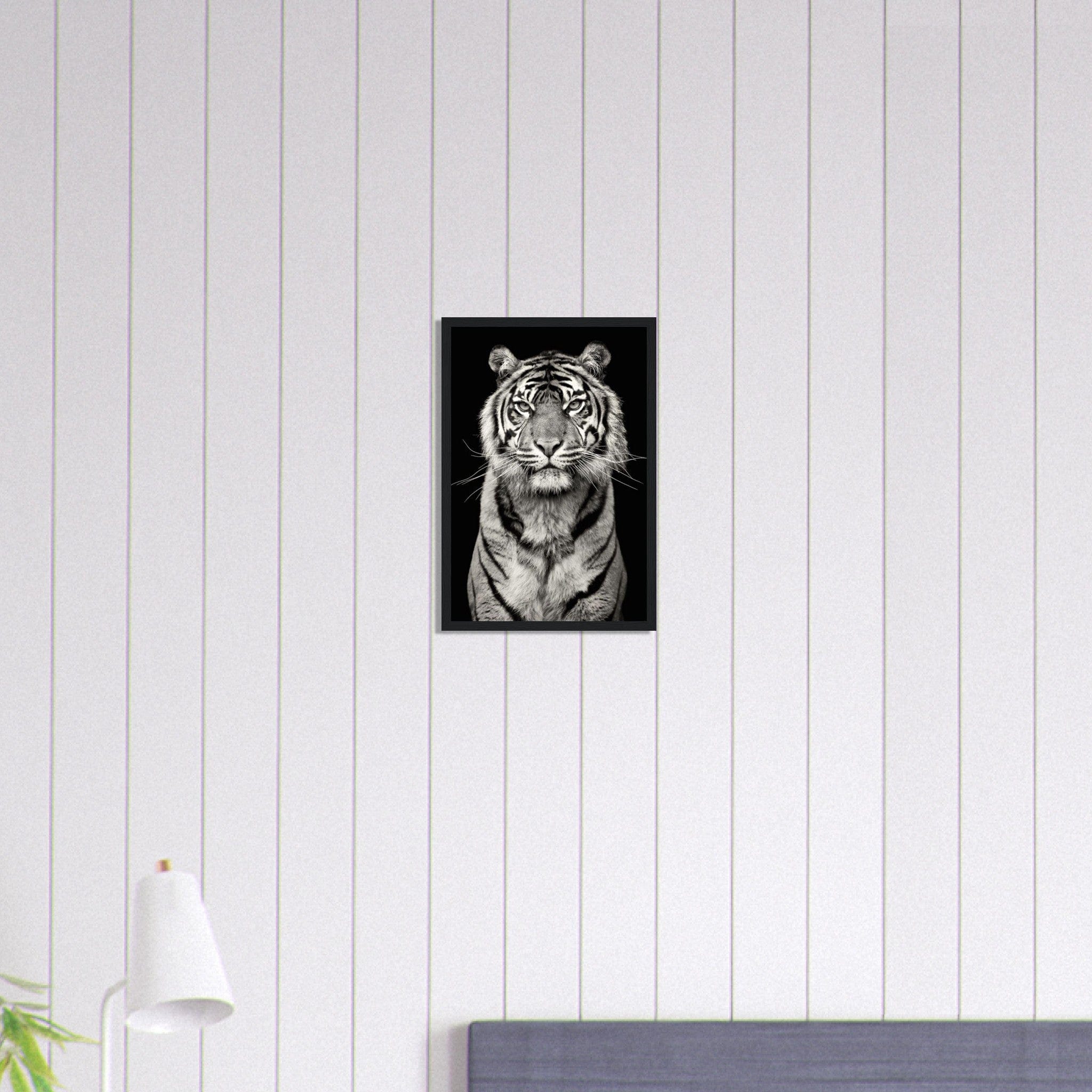 Canvanation Print Material 30x45 cm / 12x18″ Tableau Tigre Noir Et Blanc