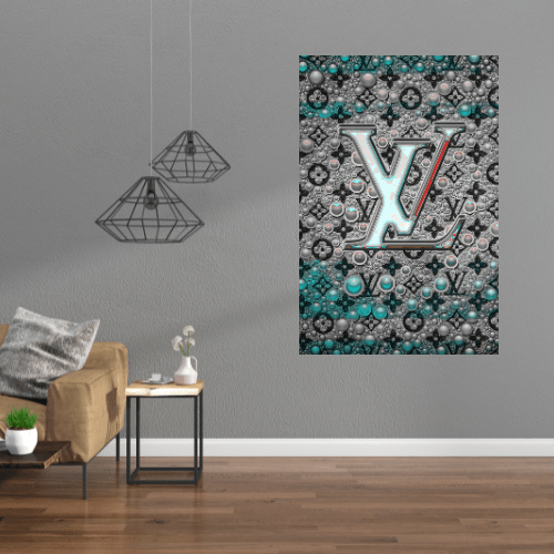 Gelato Print Material Affiche Louis Vuitton Bleu Monograme