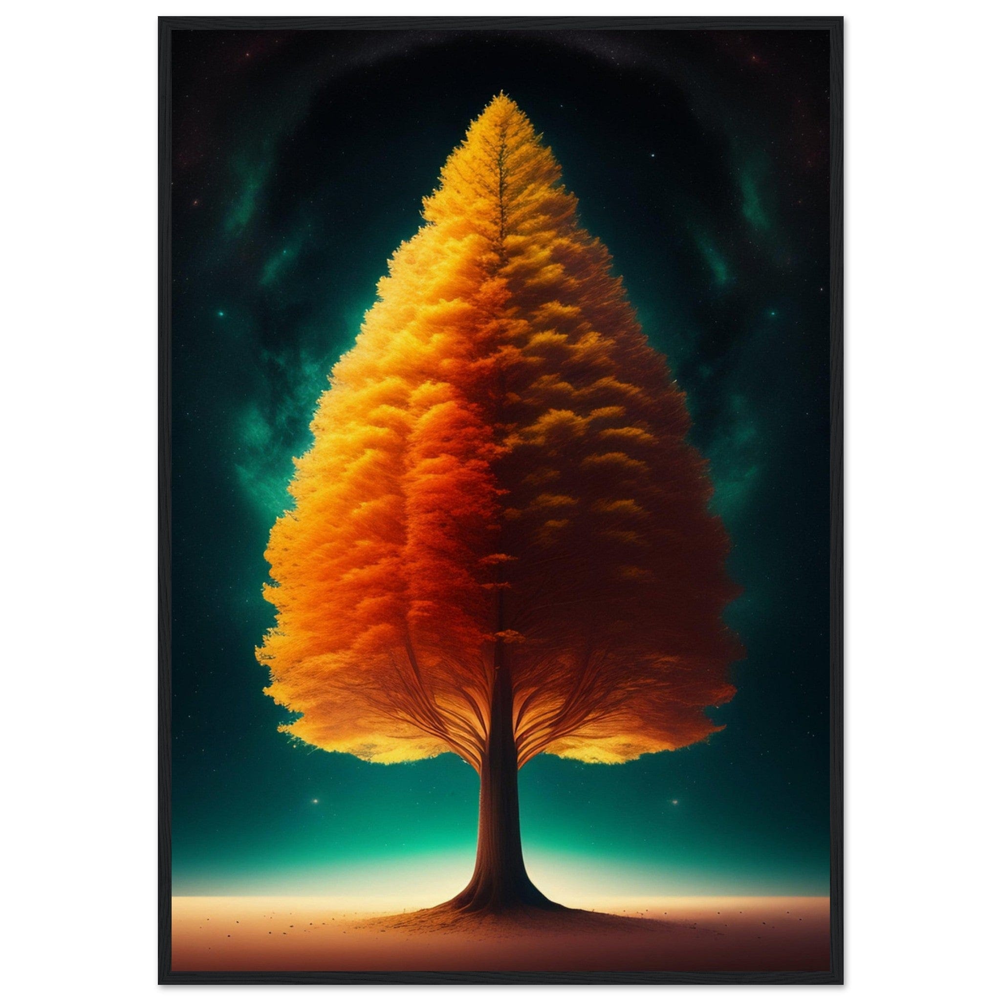 Canvanation Print Material 70x100 cm / 28x40″ / Noir Tableau Arbre De Vie Le Souffle de la Nature