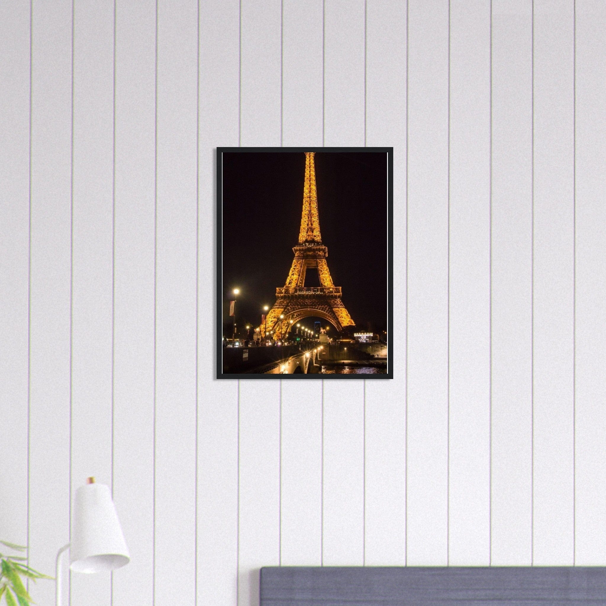 Canvanation Print Material 45x60 cm / 18x24″ Tableau Paris Tour Eiffel De Nuit