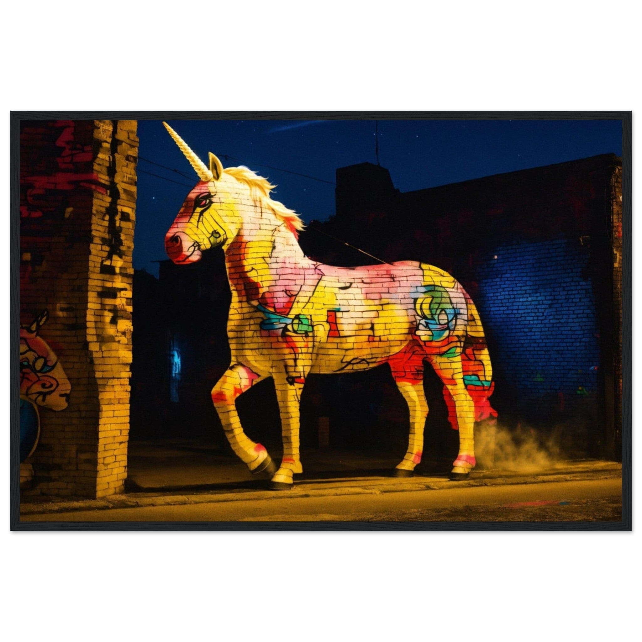 Canvanation Print Material 60x90 cm / 24x36″ Graffiti Tableau Licorne