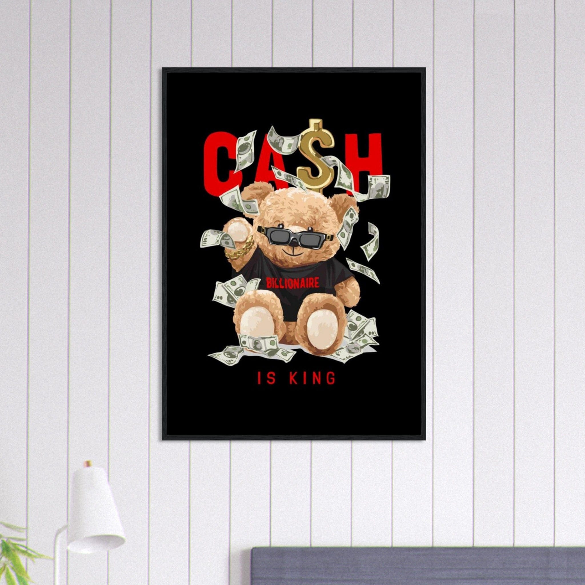 Canvanation Print Material 70x100 cm / 28x40″ Tableau Street Art Cash Is King