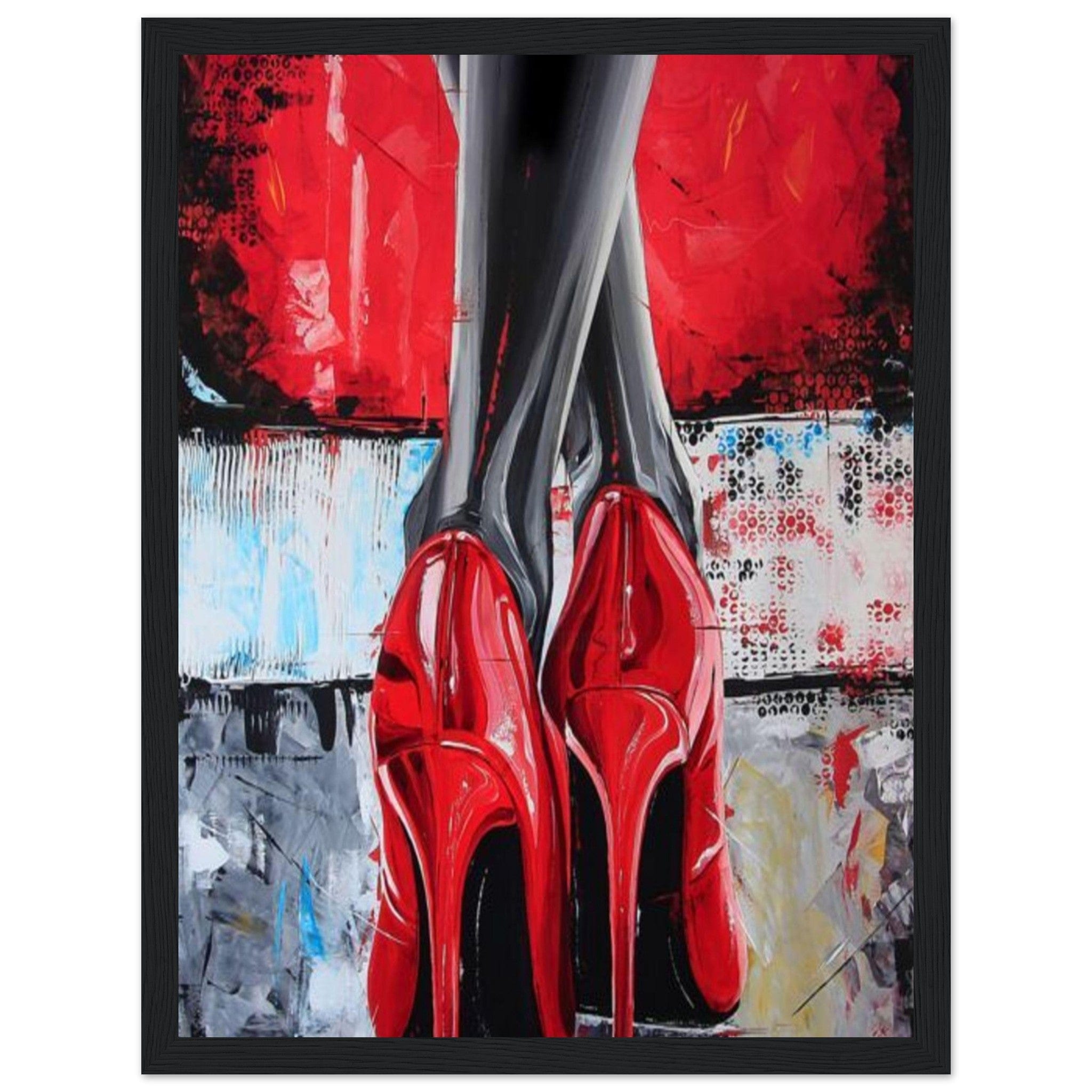 Canvanation Print Material 30x40 cm / 12x16″ / B Tableau Triptyque La Femme Rouge