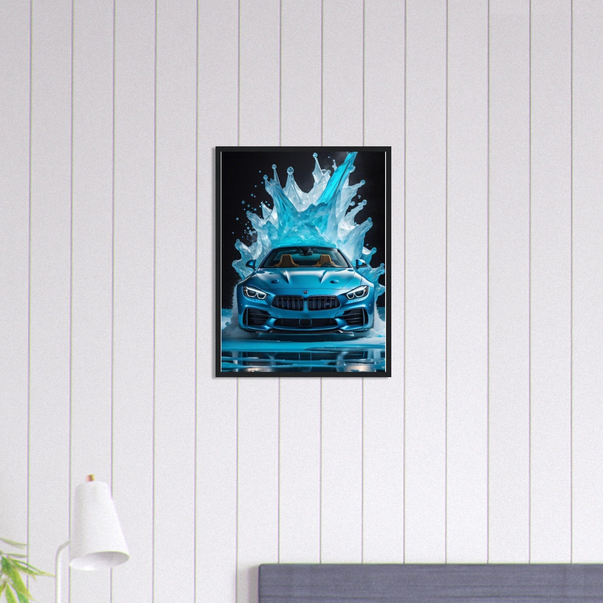 Canvanation Print Material 45x60 cm / 18x24″ Tableau Voiture Bmw Bleu