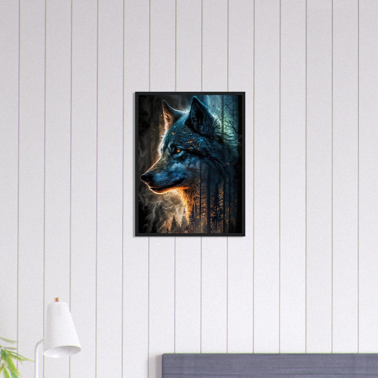 Tableau Loup Bleu