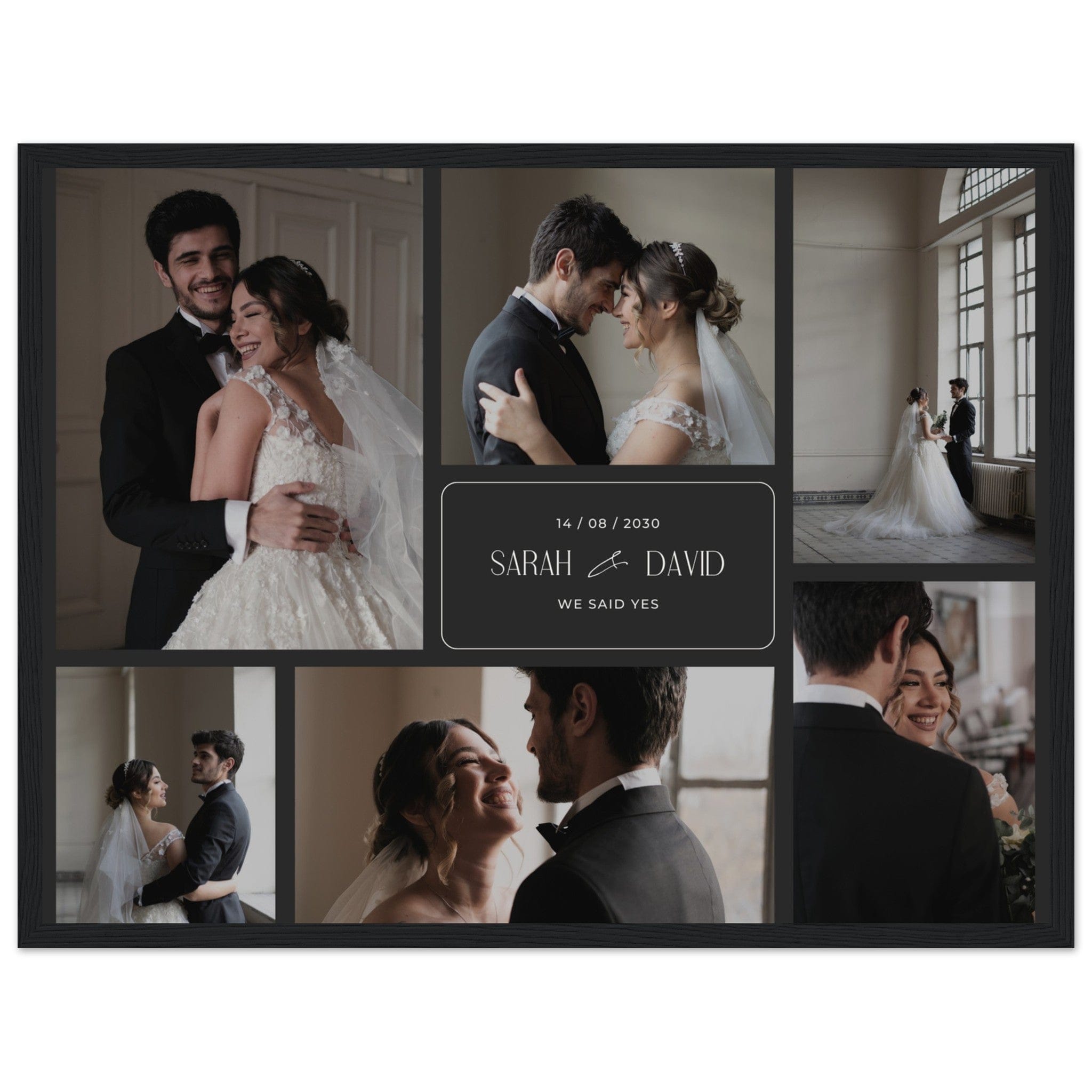 Canvanation Print Material 45x60 cm / 18x24″ / Noir Pele Mele Photos Mariage Noir