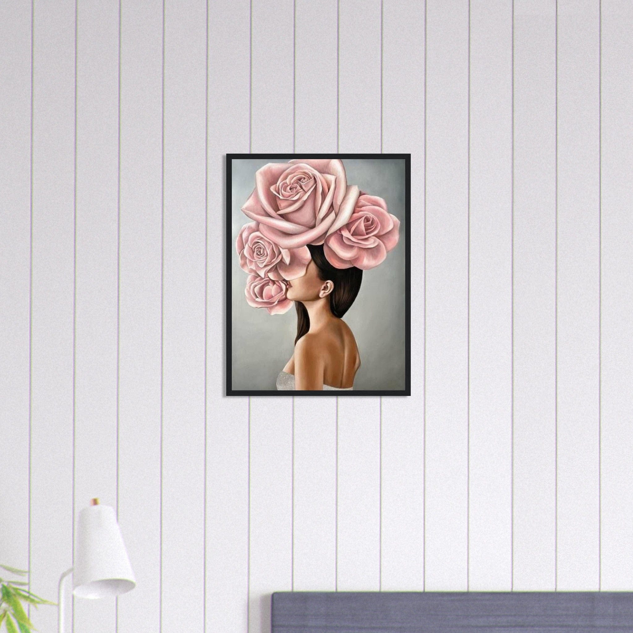 Canvanation Print Material 45x60 cm / 18x24″ Tableau Femme Fleurs Cheveux Roses