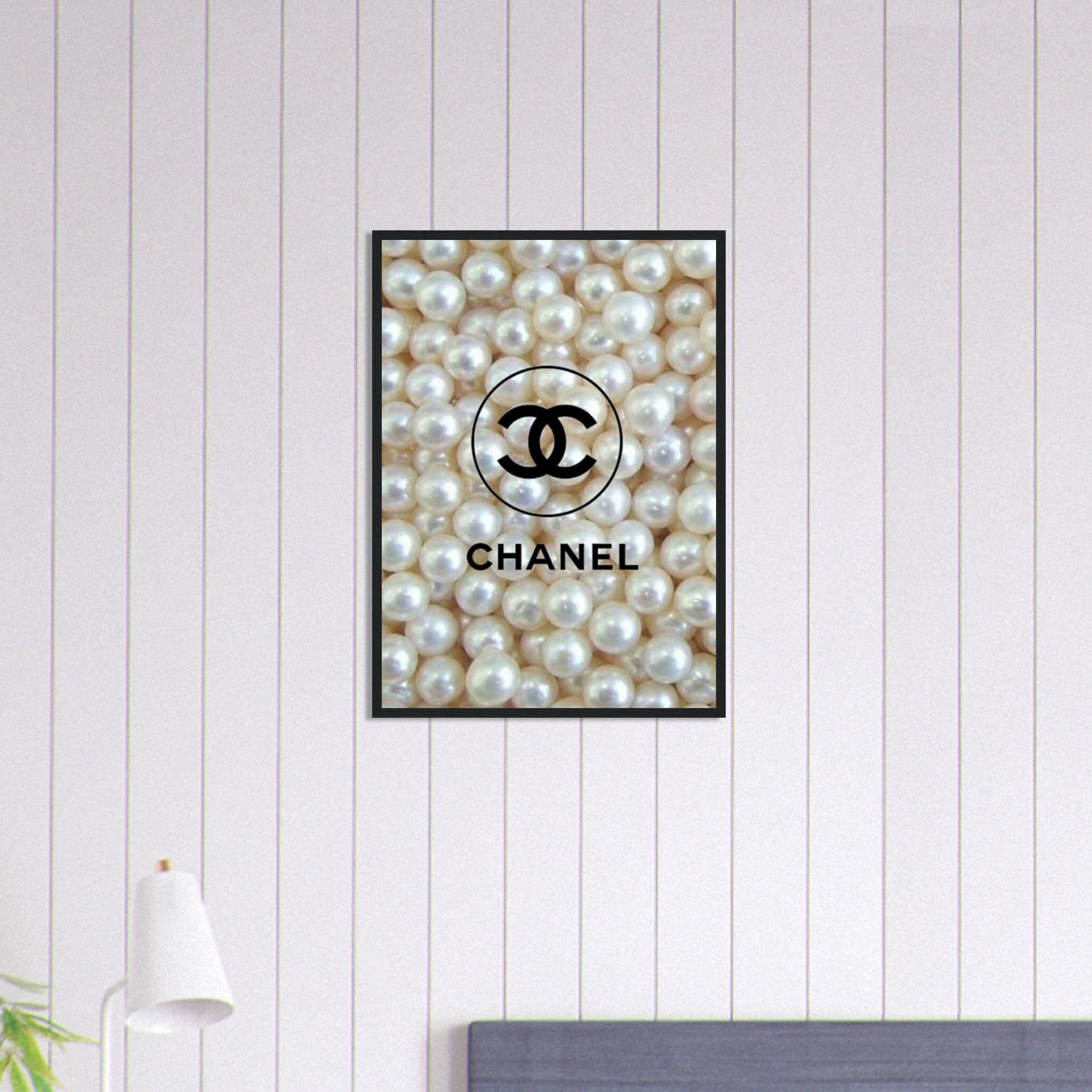 Tableau Chanel Fond  Perles Canvanation