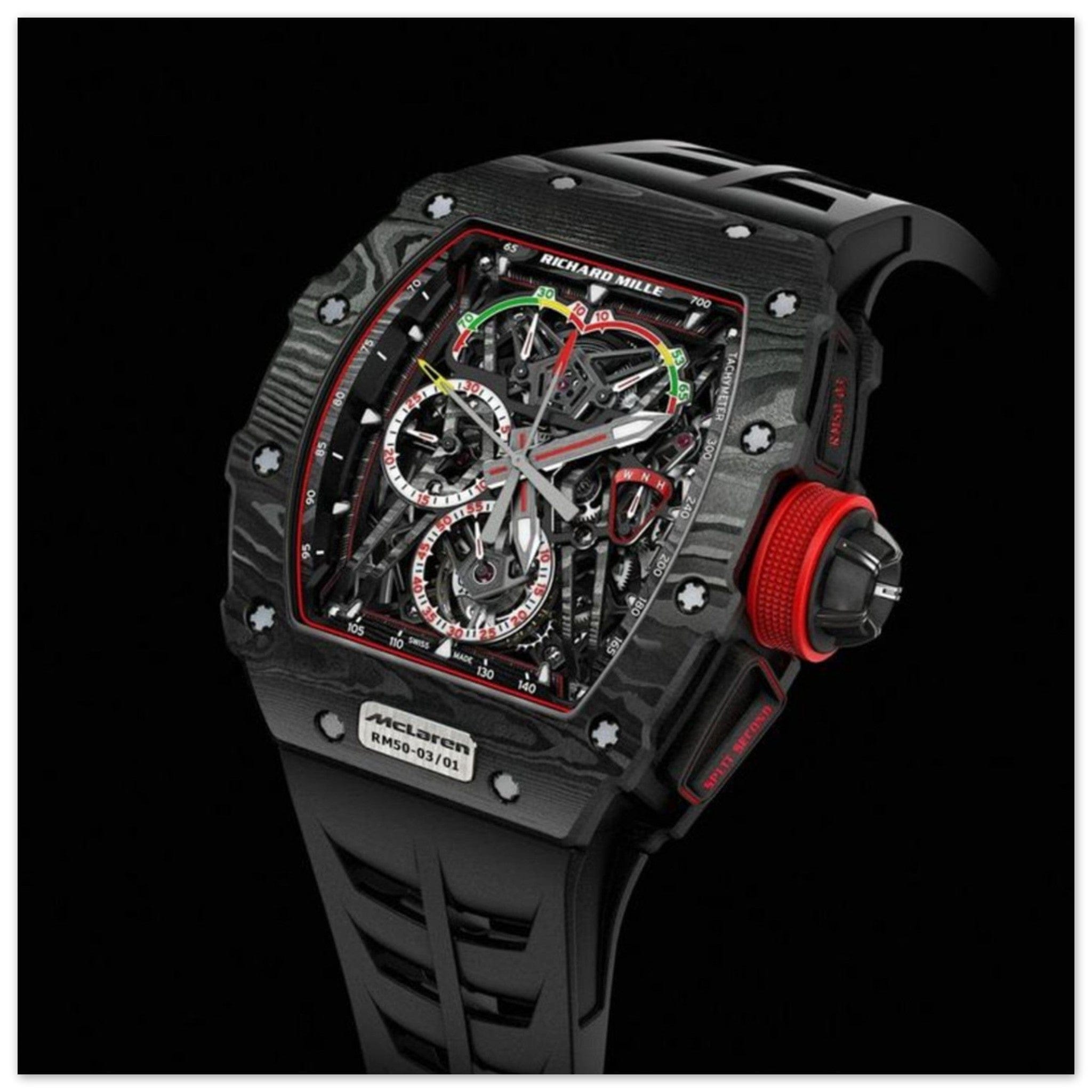 Canvanation Print Material 45x45 cm / 18x18″ Poster Richard Mille Montre Noir