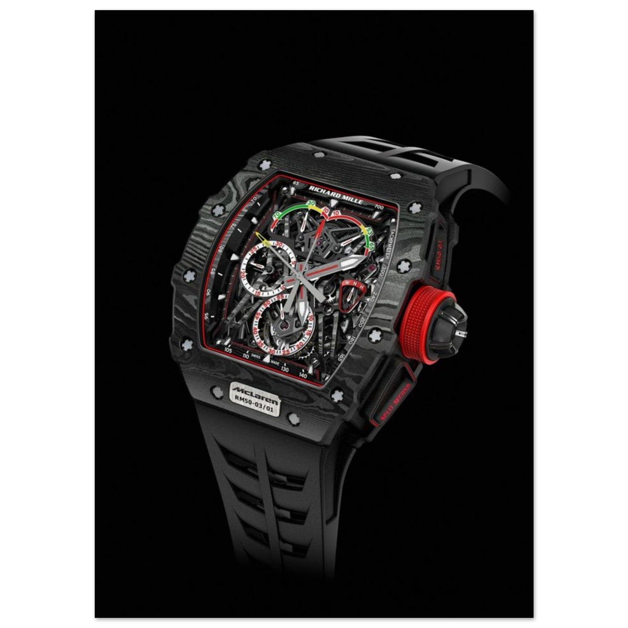 Canvanation Print Material 13x18 cm / 5x7″ Poster Richard Mille Montre Noir