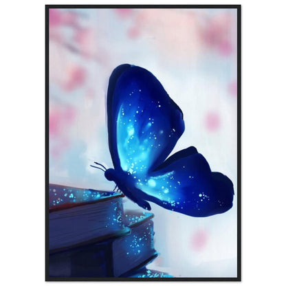 Tableau Peinture Papillon Bleu - Canvanation