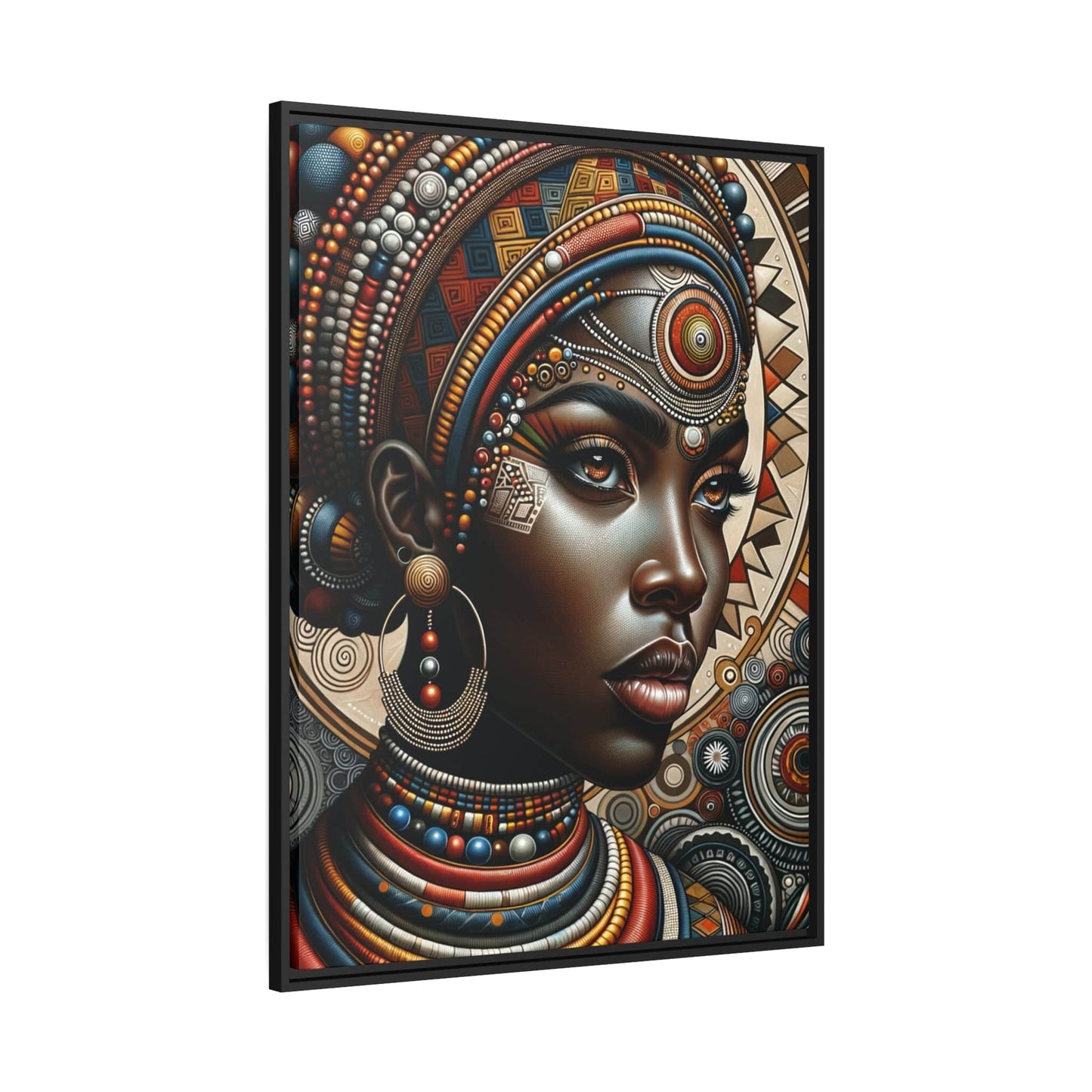 Tableau "La beauté et la grâce de la femme africaine : Un tableau vibrant de couleurs et de culture" Canvanation