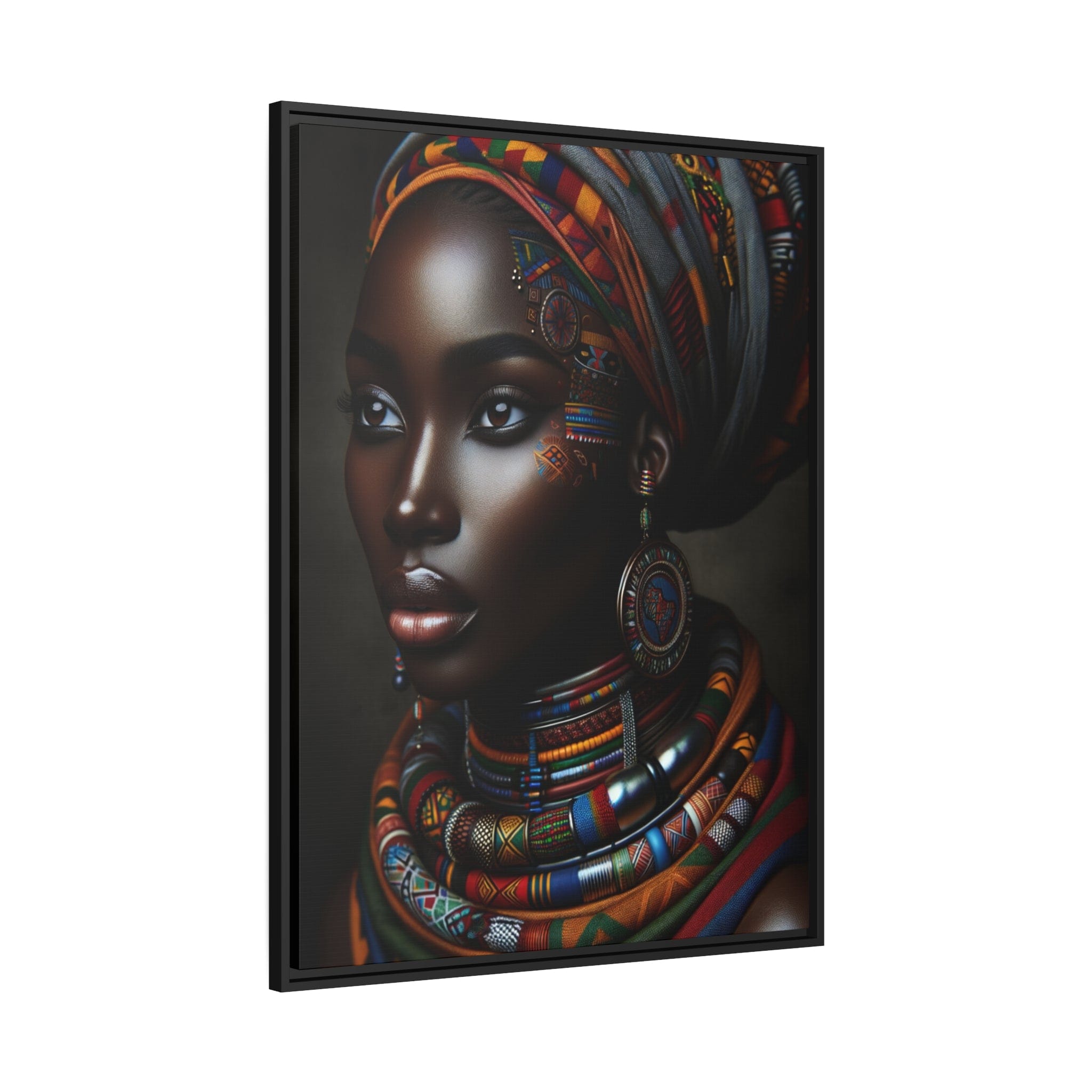 Printify Canvas Tableau "La beauté africaine: un portrait captivant de la femme"