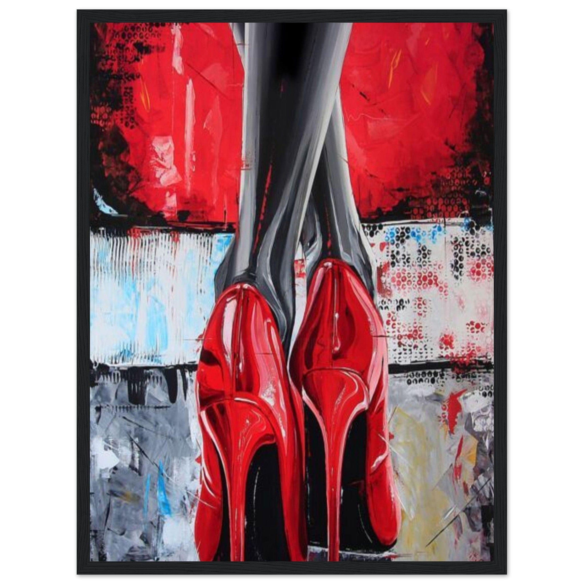 Canvanation Print Material 45x60 cm / 18x24″ / B Tableau Triptyque La Femme Rouge