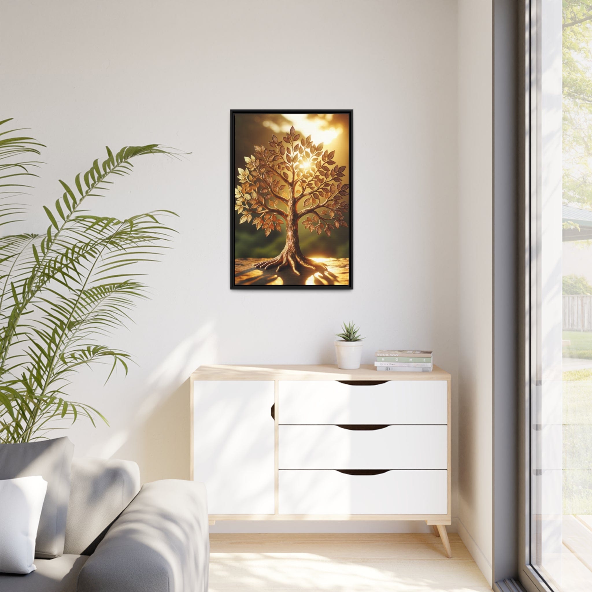 Printify Canvas Tableau Arbre De Vie Croissance Et Abondance