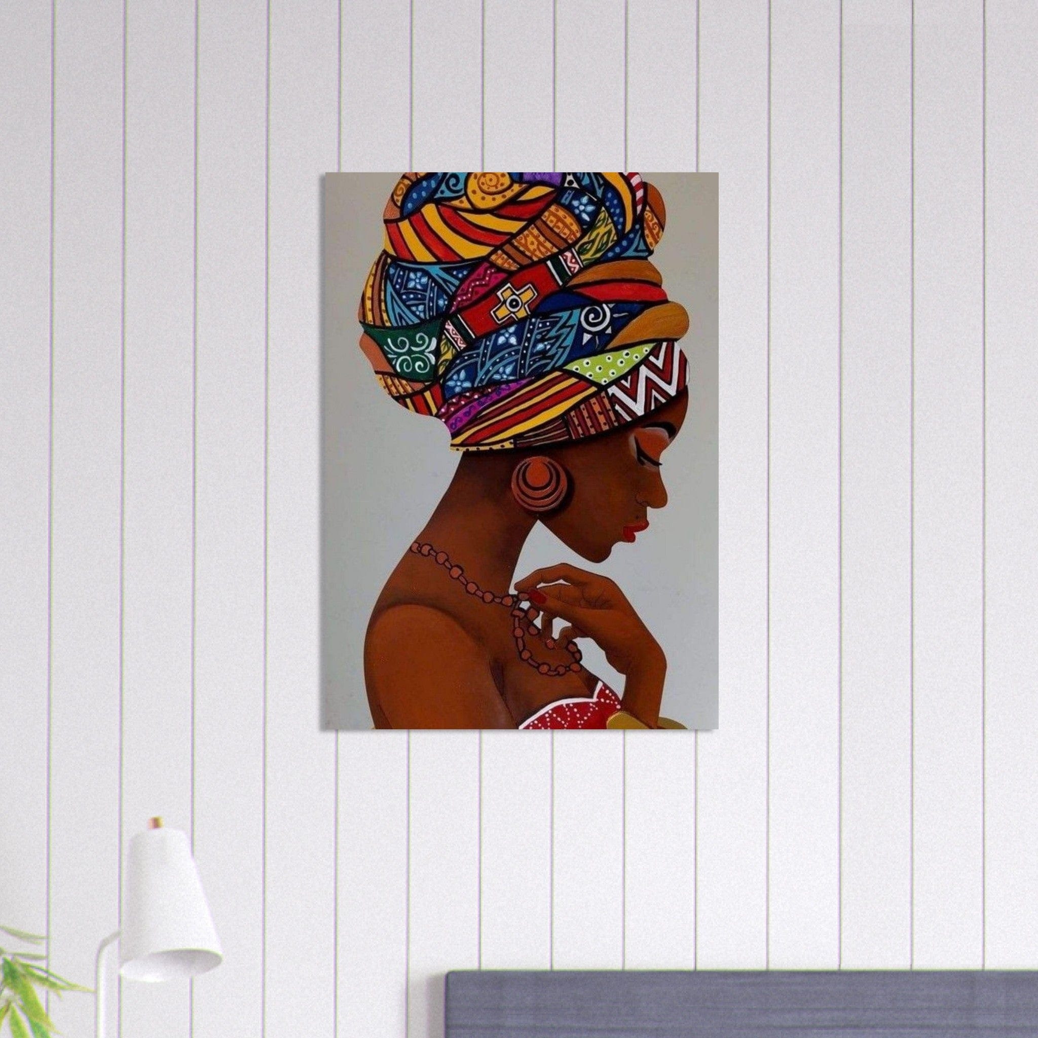 Gelato Print Material Tableau Africain Turban Mosaique