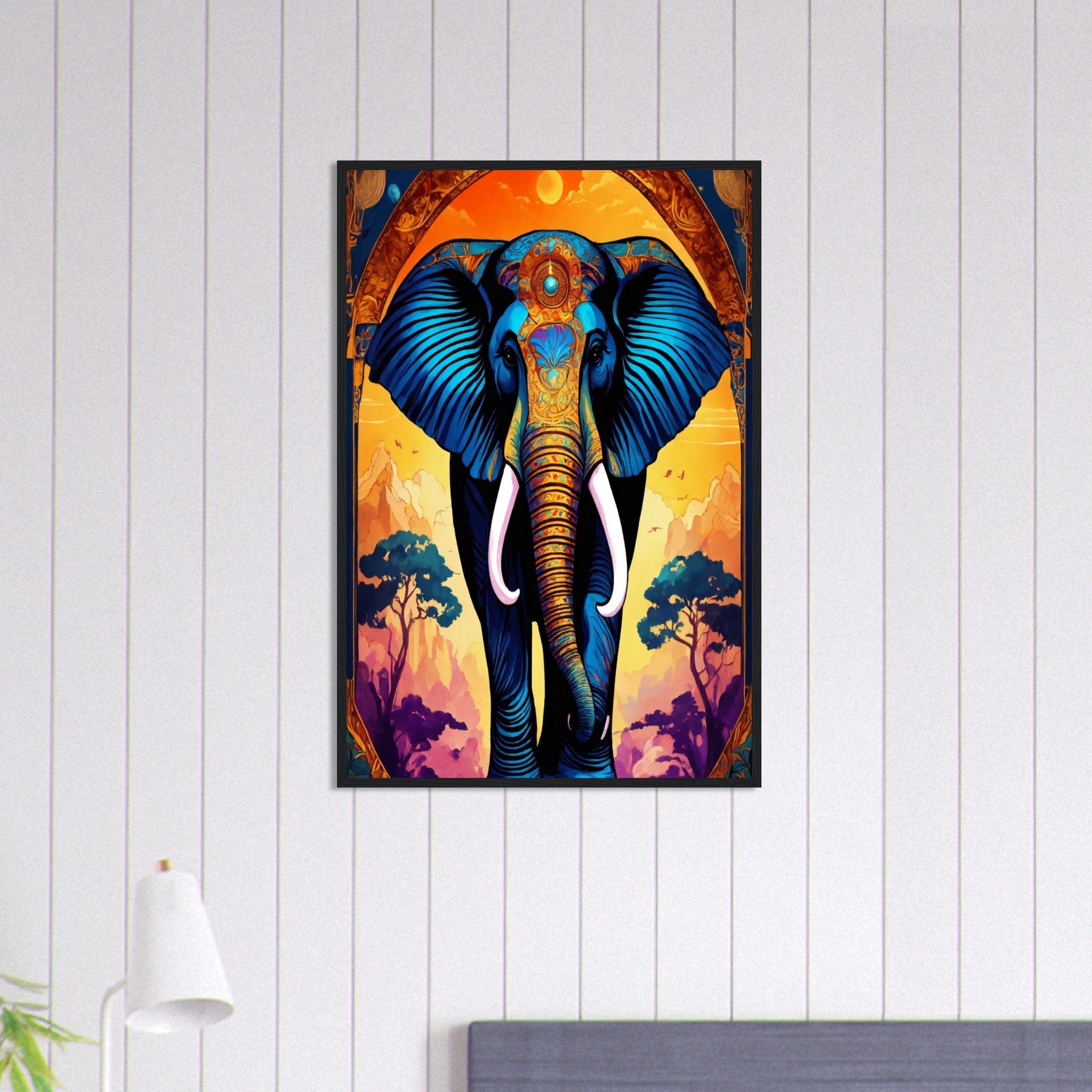 Canvanation Print Material 60x90 cm / 24x36″ Tableau Elephant Caresse D'ivoire