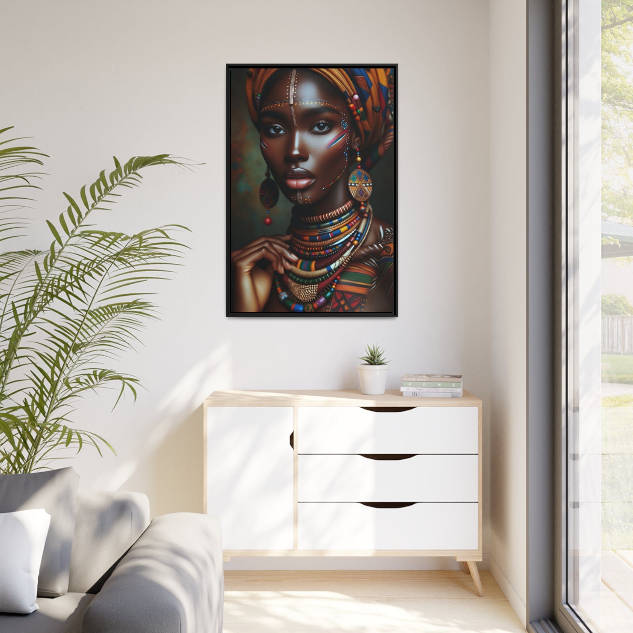 Printify Canvas Tableau "La beauté et la grâce des femmes africaines capturées en un tableau magnifique"