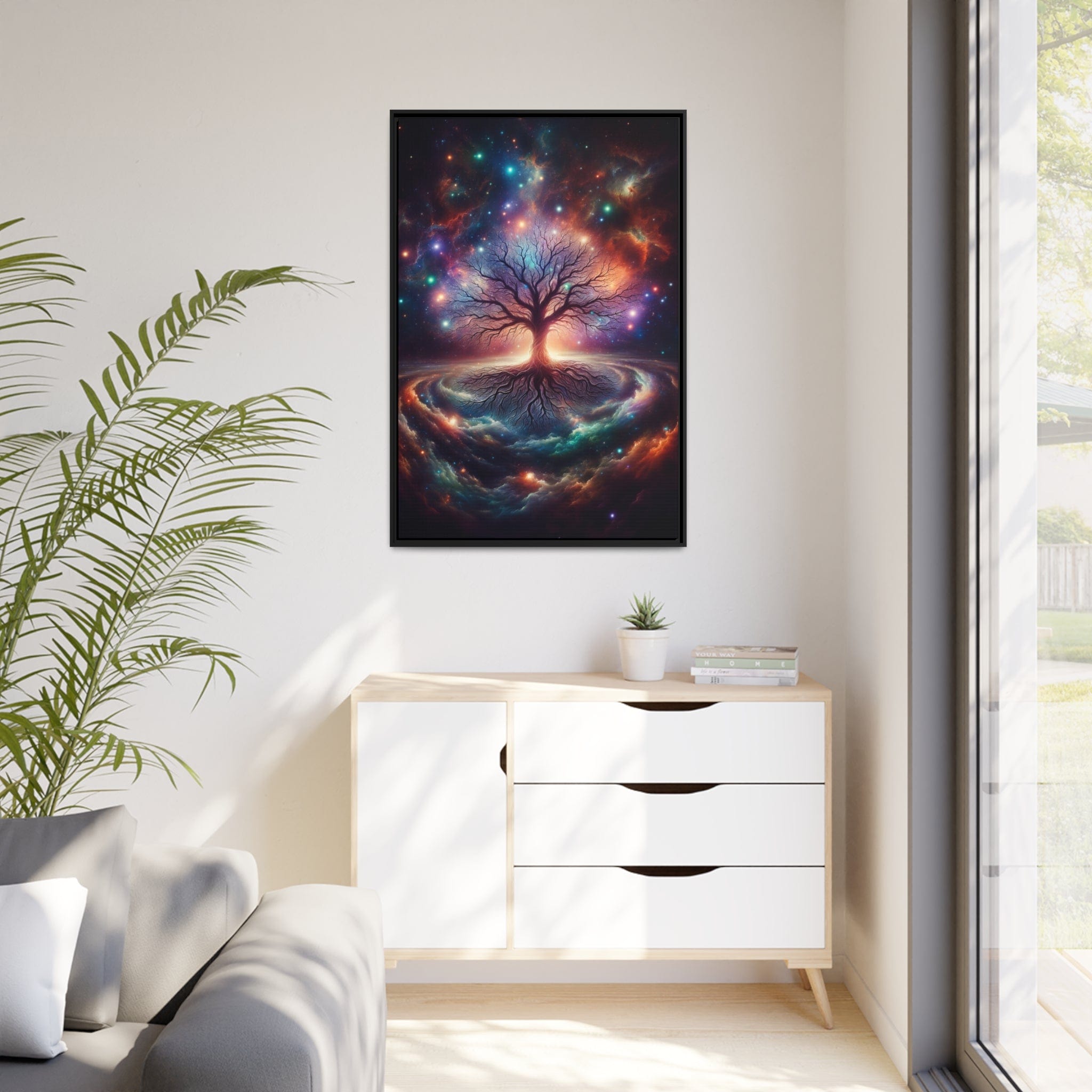 Printify Canvas Tableau Arbre De Vie La Danse Des Couleurs