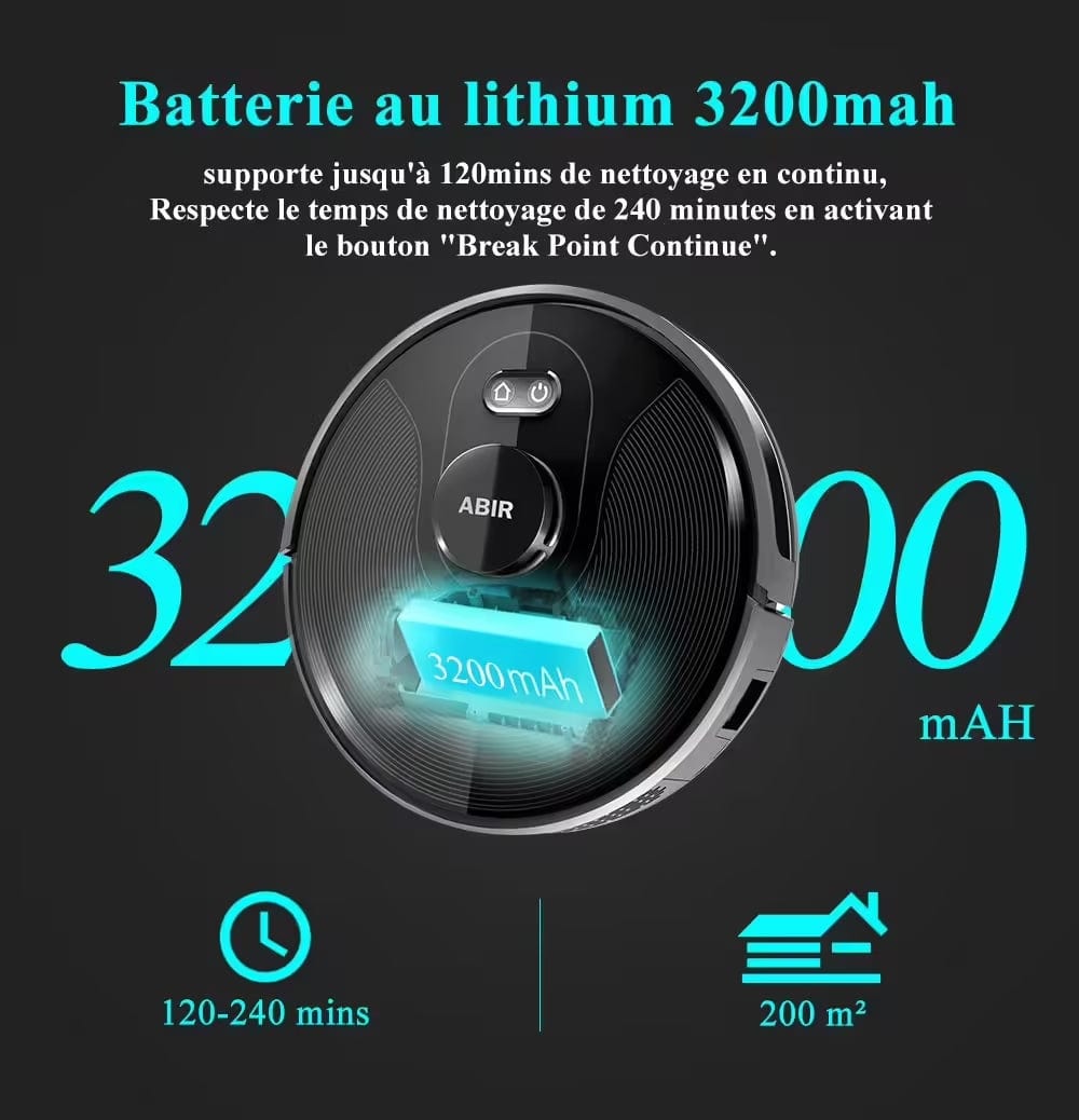 Canvanation Noir Aspirateur Robot