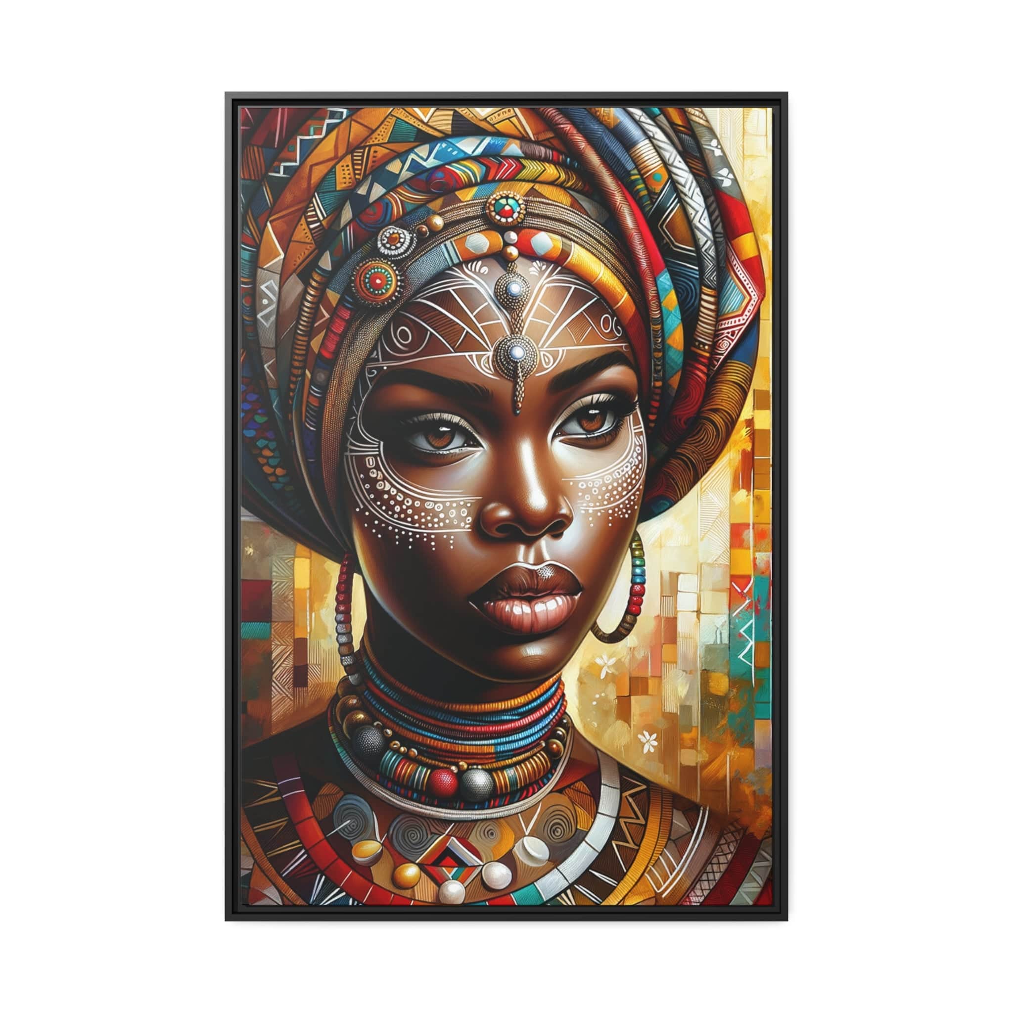 Printify Canvas 81.30 Cm″ x 121.90 Cm″ (Vertical) Tableau "Splendeur féminine de l'Afrique"