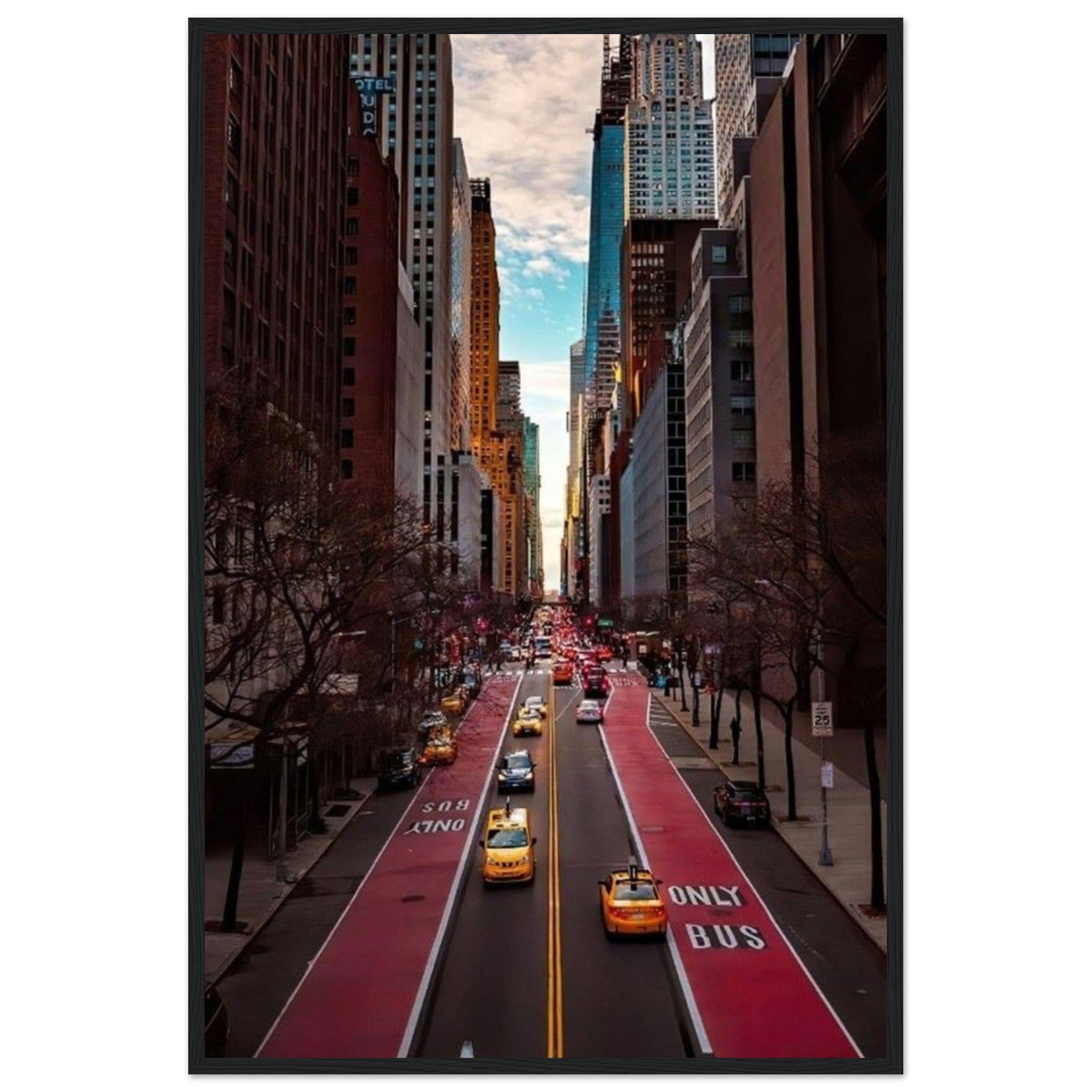 Gelato Print Material 60x90 cm / 24x36″ Tableau Ville New York Taxis