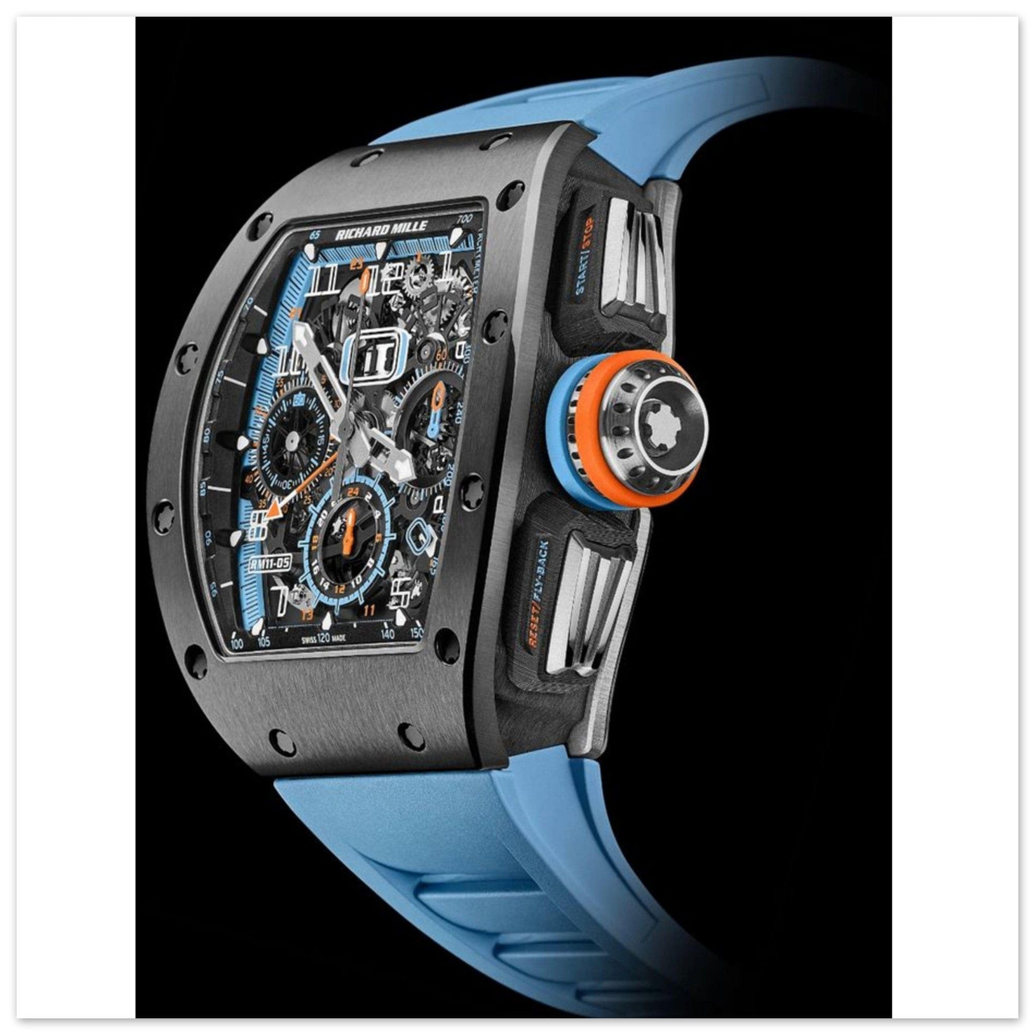 Poster Richard Mille Montre Bracelet Bleu Canvanation