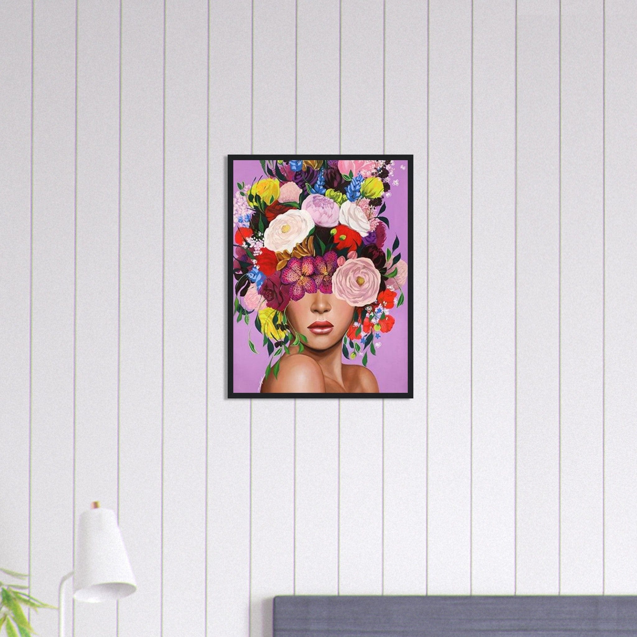 Canvanation Print Material 45x60 cm / 18x24″ Tableau Femme Fleurs Cheveux Bouquet