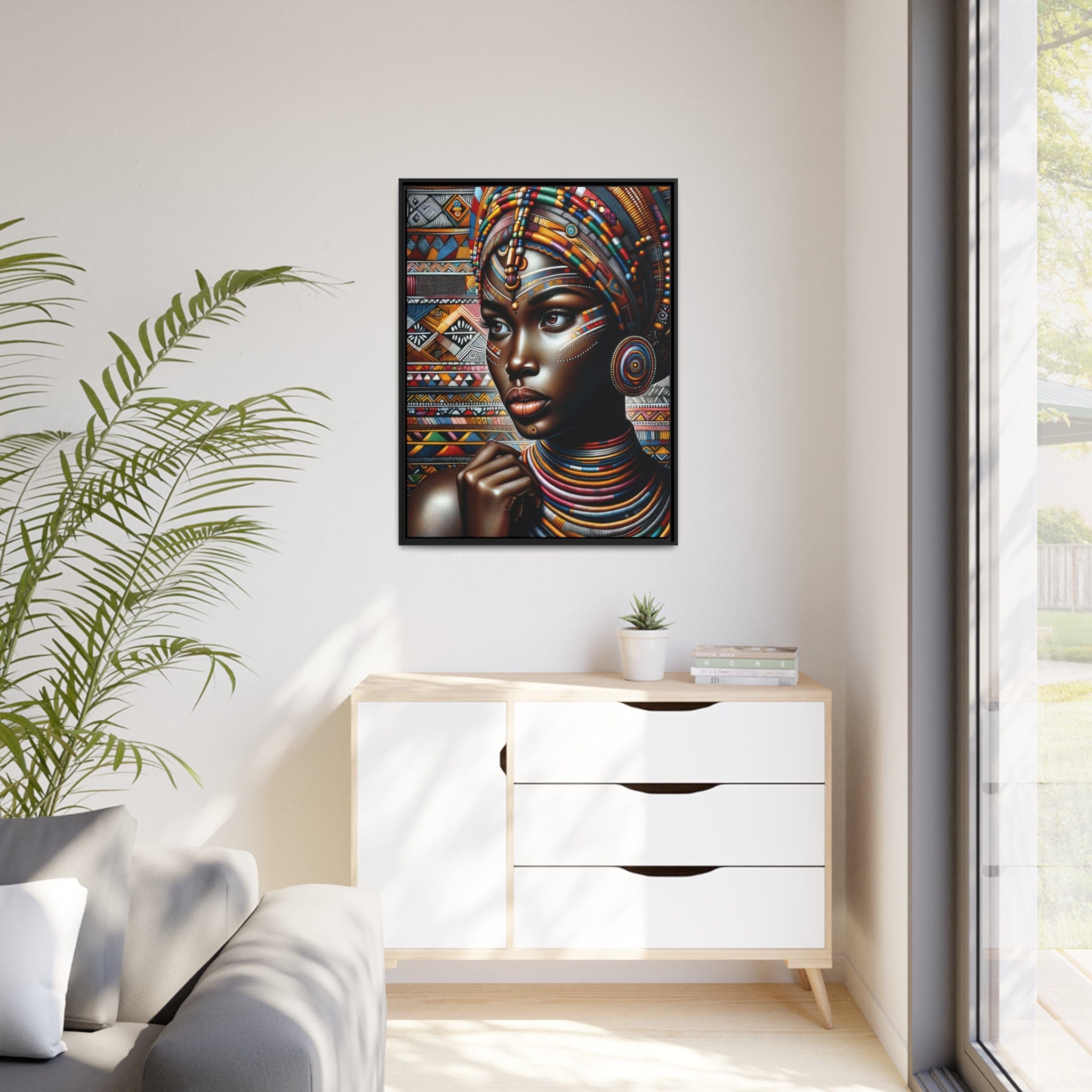 Printify Canvas Tableau "La puissance et la grâce des femmes africaines: une célébration de l'essence féminine à travers l'art"