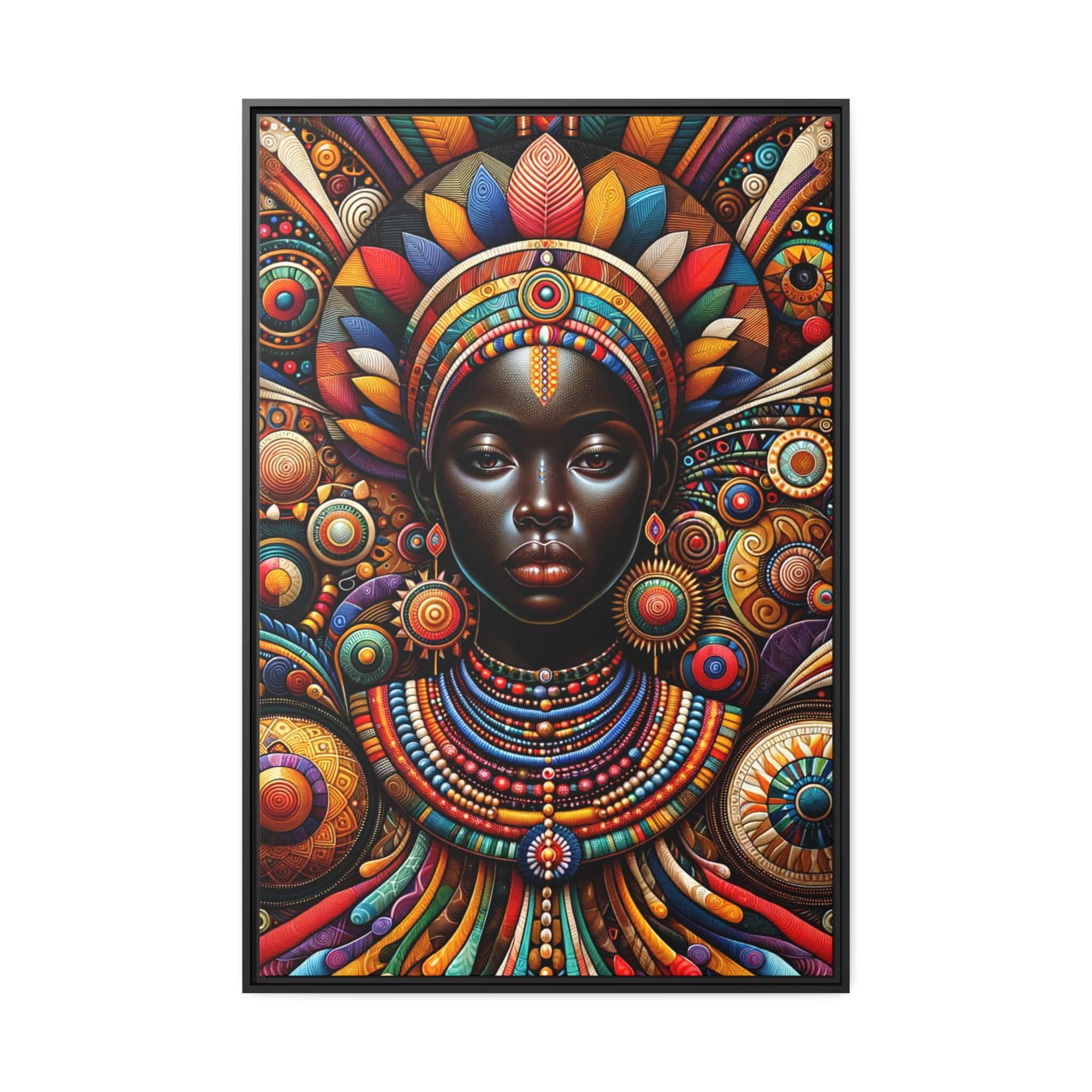 Printify Canvas 81.30 Cm″ x 121.90 Cm″ (Vertical) Tableau "La puissance et la grâce : un hommage à la femme africaine"