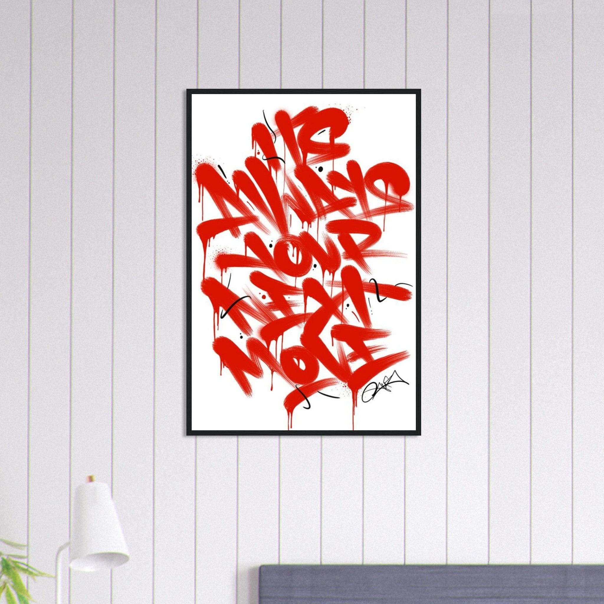 Canvanation Print Material 60x90 cm / 24x36″ Tableau Street Art Graffiti Rouge